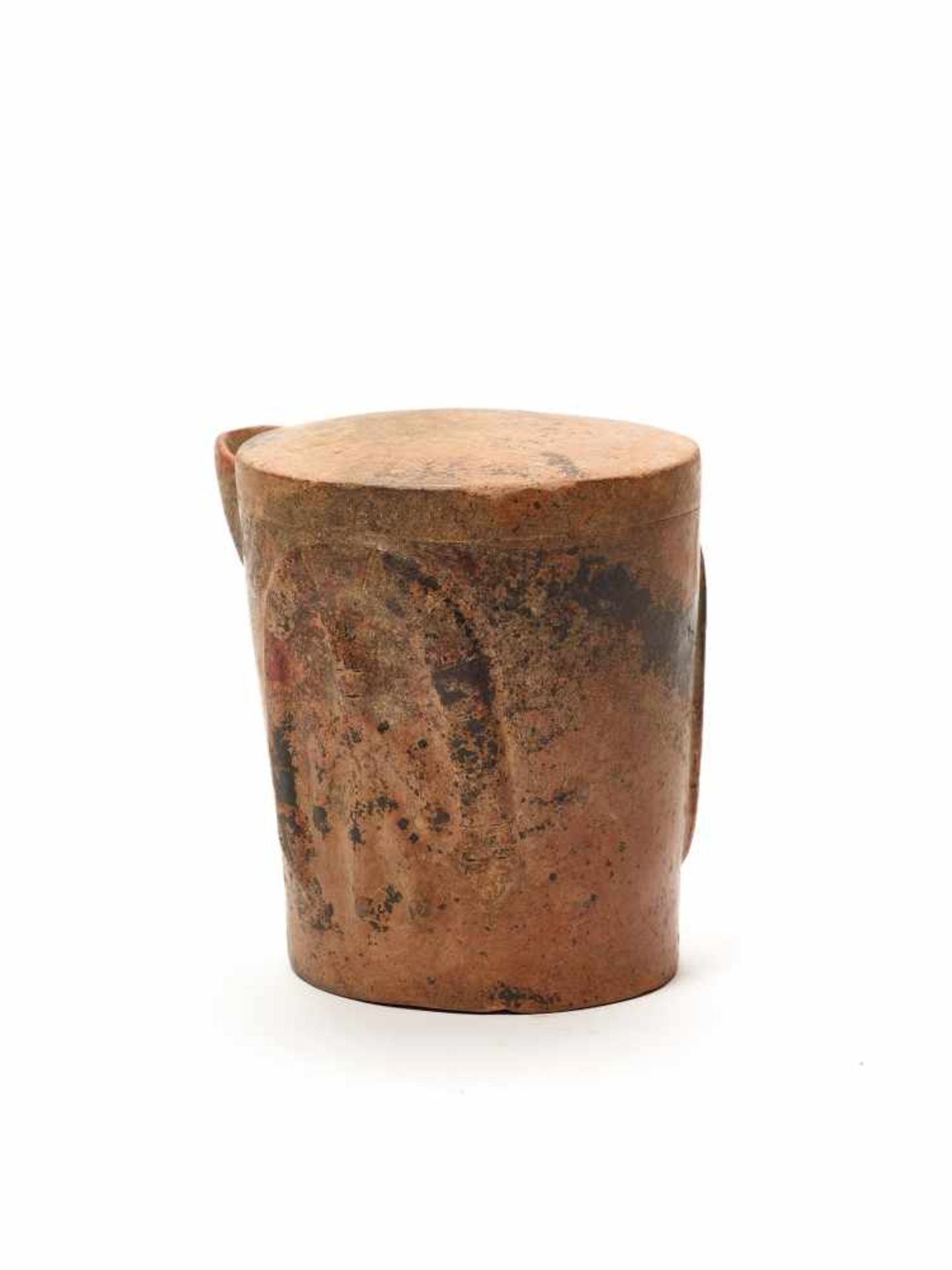 TL-TESTED DRUM VESSEL- COLIMA, MEXICO, C. 2ND CENTURY BCFired clayColima, Mexico, c. 2nd century - Image 4 of 4