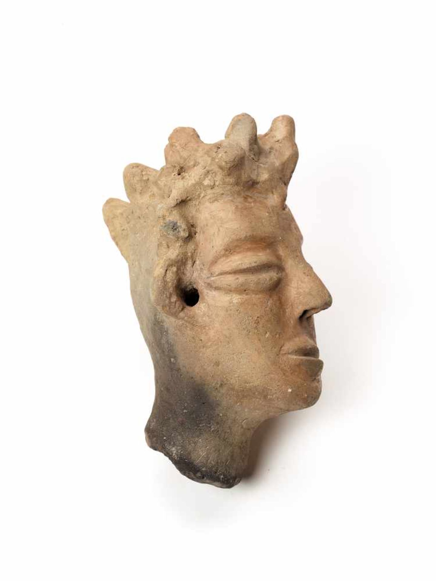 MEMORIAL HEAD – ASHANTI/ AKAN, GHANA, 18th – 19th CENTURYTerracottaAshanti/ Akan, Ghana, 18th – 19th - Image 3 of 5