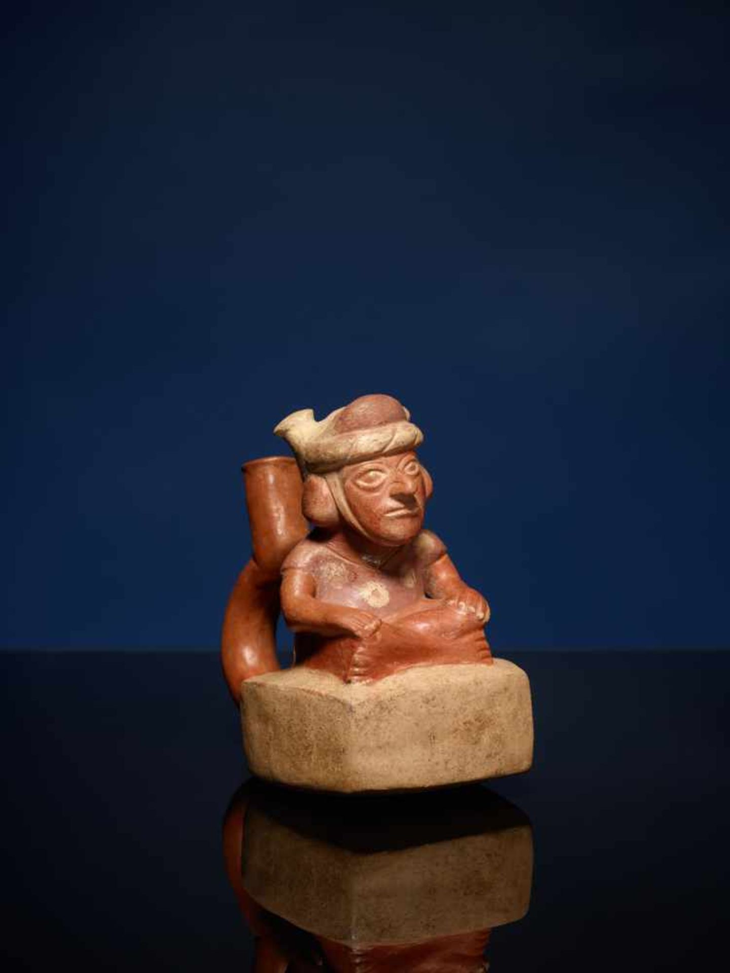 TL TESTED MINIATURE STIRRUP VESSEL - INCA OR MOCHE CULTURE, PERU, C. 15TH CENTURYFired clay - Image 2 of 5