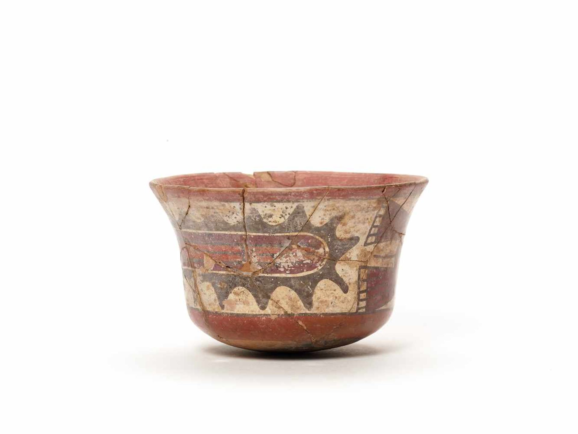 BOWL WITH GOD REPRESENTATION - NAZCA, PERU, C. 300-600 ADPainted clayNazca, Peru, c. 300-600 - Bild 3 aus 3