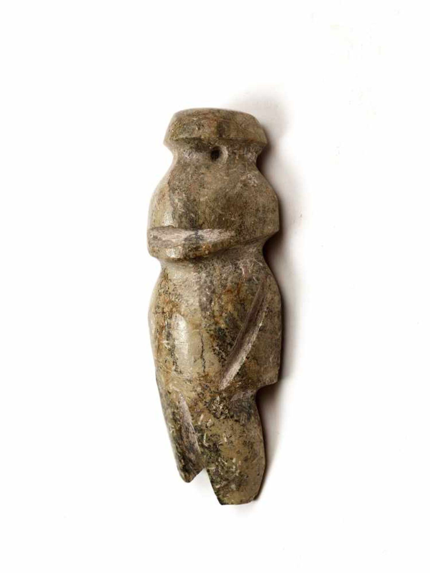 SMALL STANDING FIGURE - MEZCALA CULTURE, MEXICO, C. 500 BCStoneMezcala culture, Mexico, c. 500 - Image 2 of 3