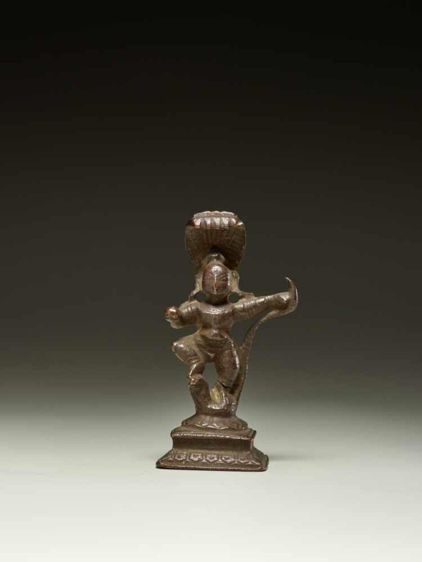 NATARCJA BELOW NAGABronzeIndia, approx. 18th – 19th cent.Shiva as a representation of Natarcja, as