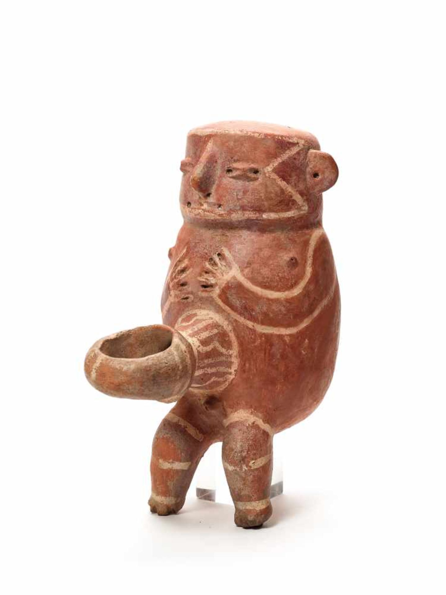 TL-TESTED BABY-SHAPED VESSEL- VICUS CULTURE, PERU, C. 3RD CENTURY BCFired clay painted in shades - Image 3 of 5