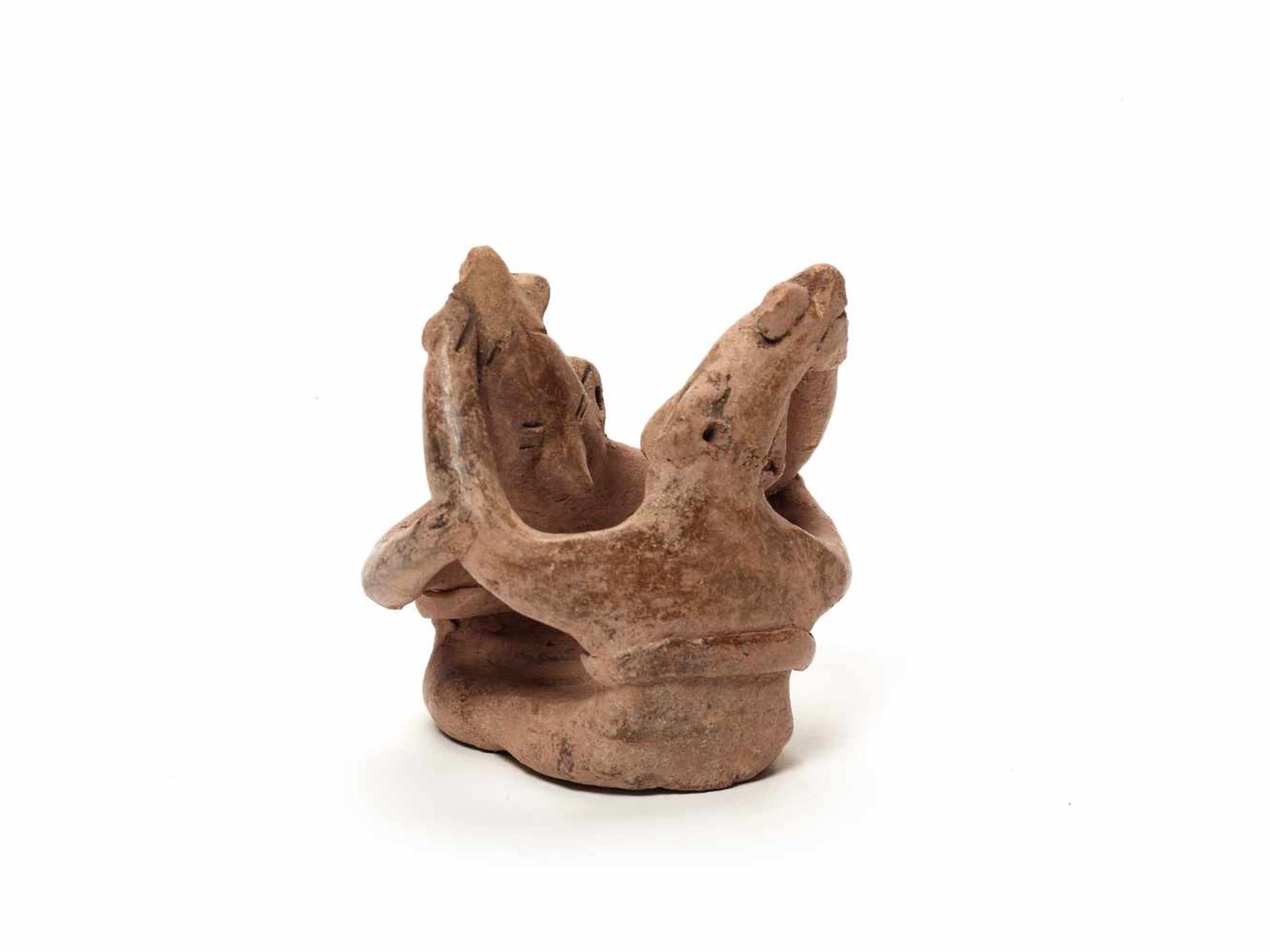 RARE WRESTLING FIGURE - JALISCO, MEXICO, C, 1ST CENTURY BCFired clayJalisco, West Mexico, c, 1st