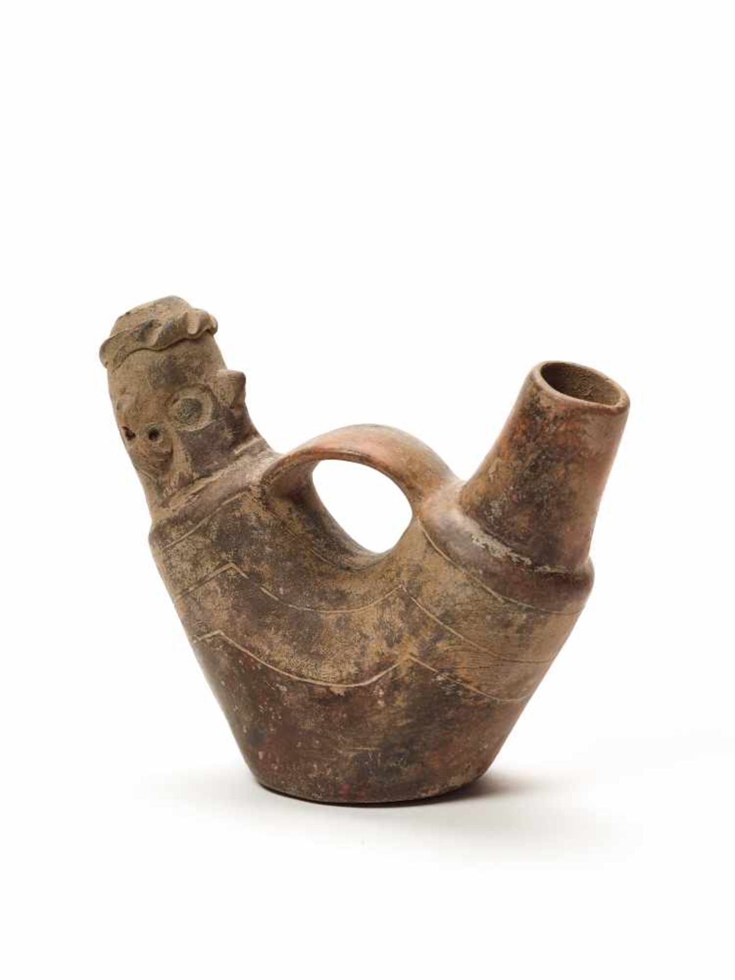 U-SHAPED VESSEL - SALINAR CULTURE, PERU, C. 200 BCBlack fired claySalinar culture, Peru, c. 200 BCOf