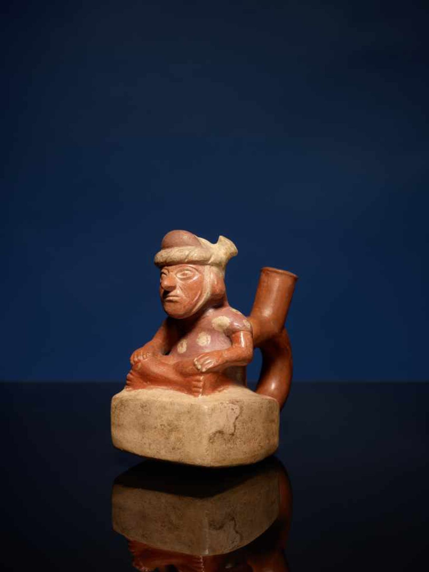 TL TESTED MINIATURE STIRRUP VESSEL - INCA OR MOCHE CULTURE, PERU, C. 15TH CENTURYFired clay - Image 3 of 5