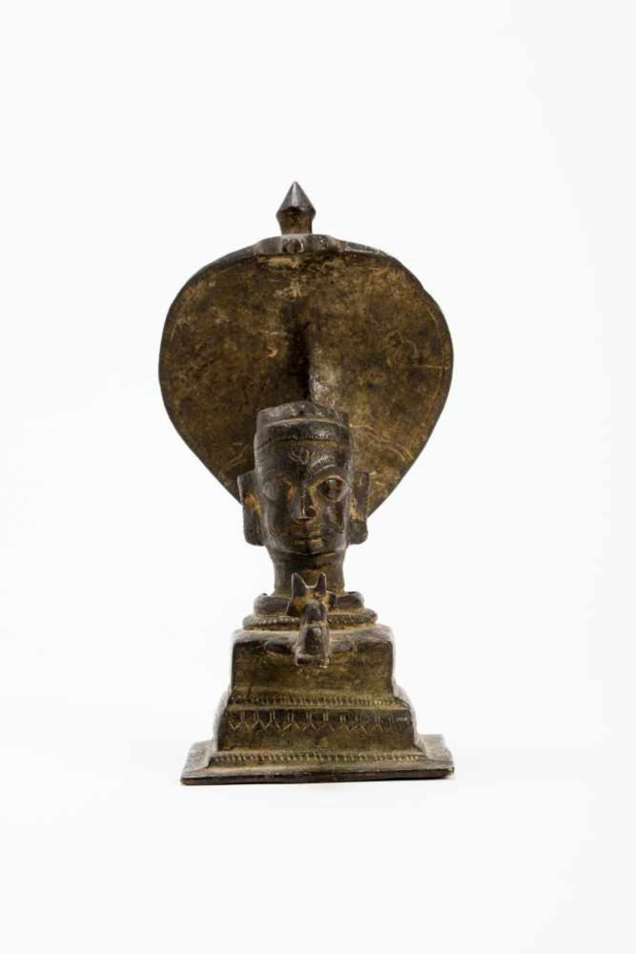 AN INDIAN BRONZE SHIVA LINGA WITH NAGA AND NANDI, 18th CENTURYBronzeIndia, Maharashtra, 18th