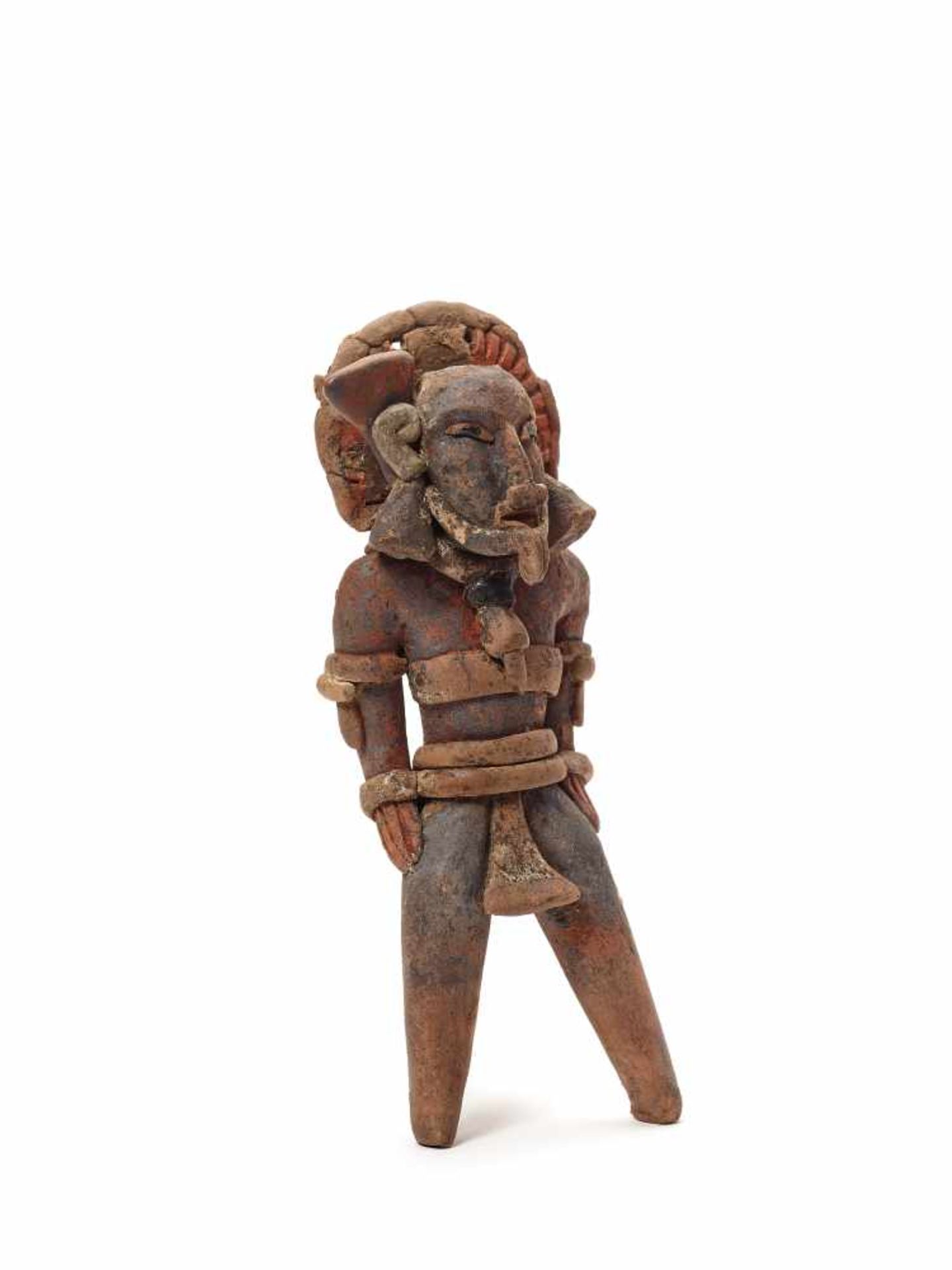 TL-TESTED STANDING PRIEST - VERACRUZ, MEXICO, C. 6TH CENTURYRed, white and black panting on fired - Image 2 of 4