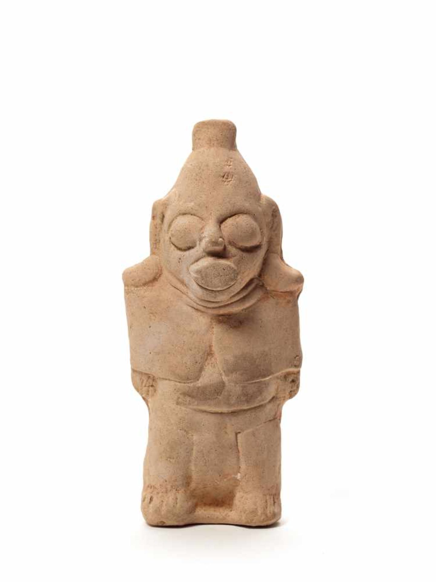 TL-TESTED WHISTLE / RATTLE - VERACRUZ, MEXICO, C. 8TH CENTURYFired clayVeracruz, Mexico, c. 8th