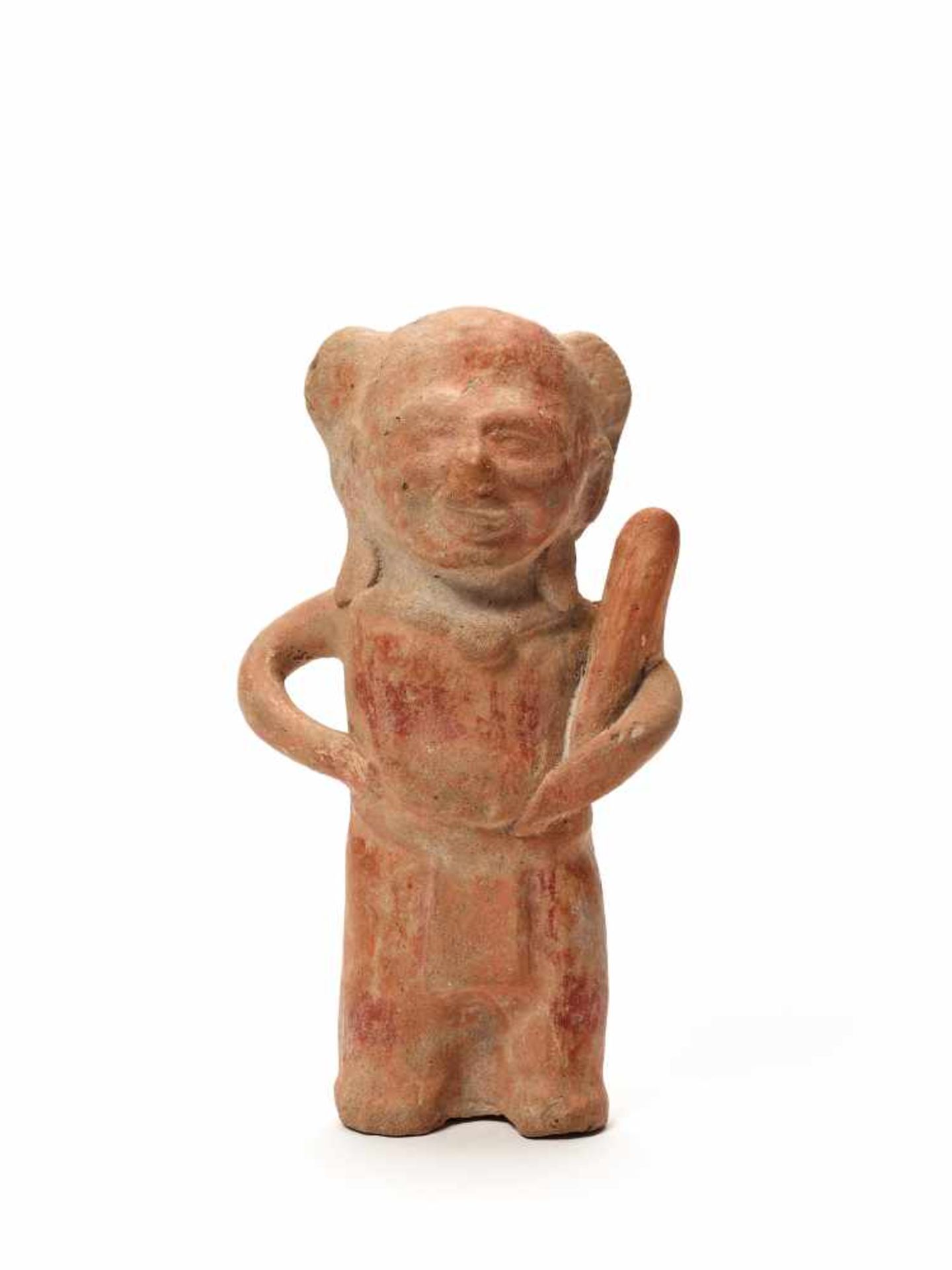 SMILING MAN INSTRUMENT - VERACRUZ, MEXICO, C. 500-1000 ADFired clayVeracruz, Mexico, c. 500-1000 - Image 2 of 4