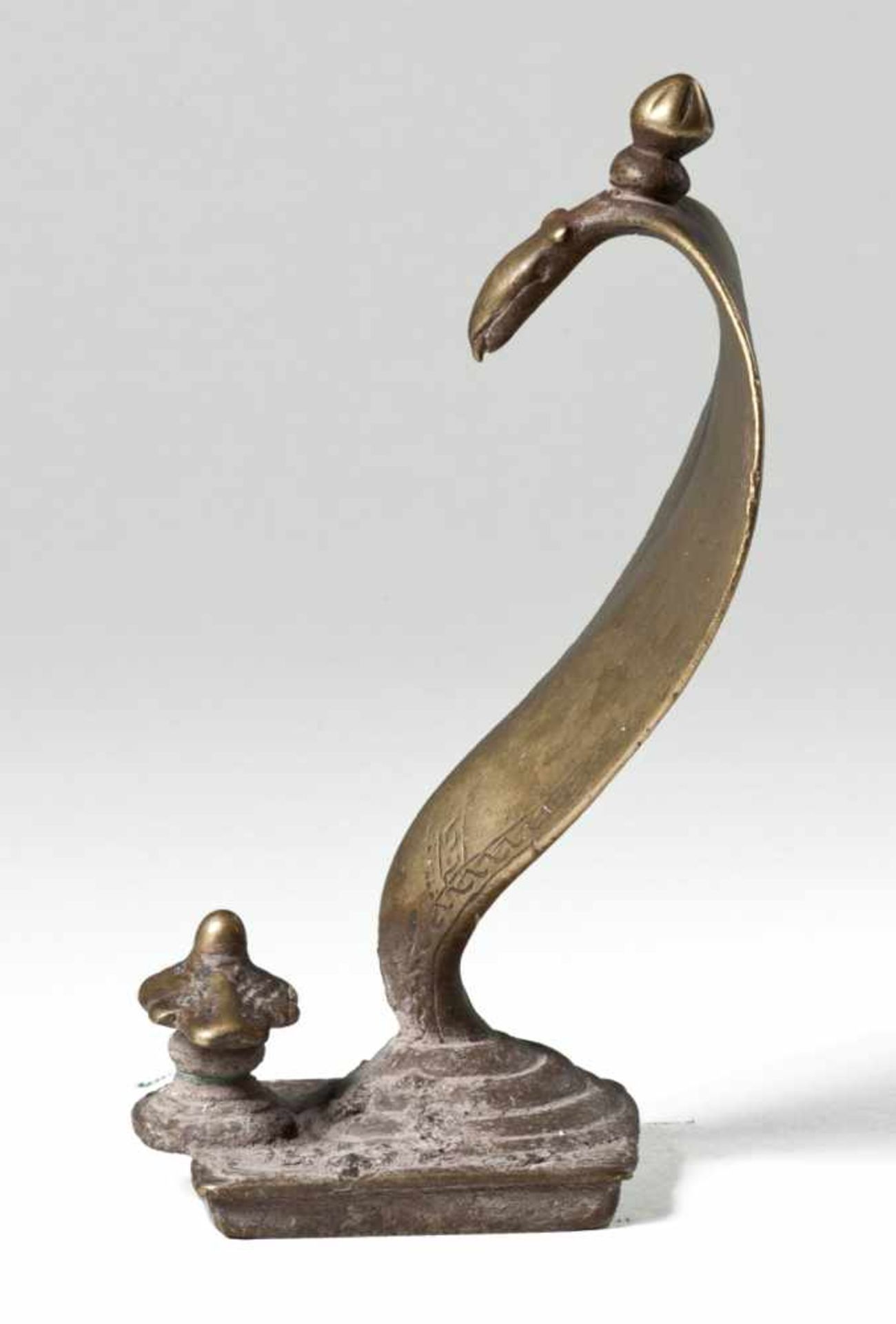 YONILINGA WITH NAGABrass-bronze India, Karnataka or Maharastra, 18th to mid 19th century Dimensions: - Image 3 of 3