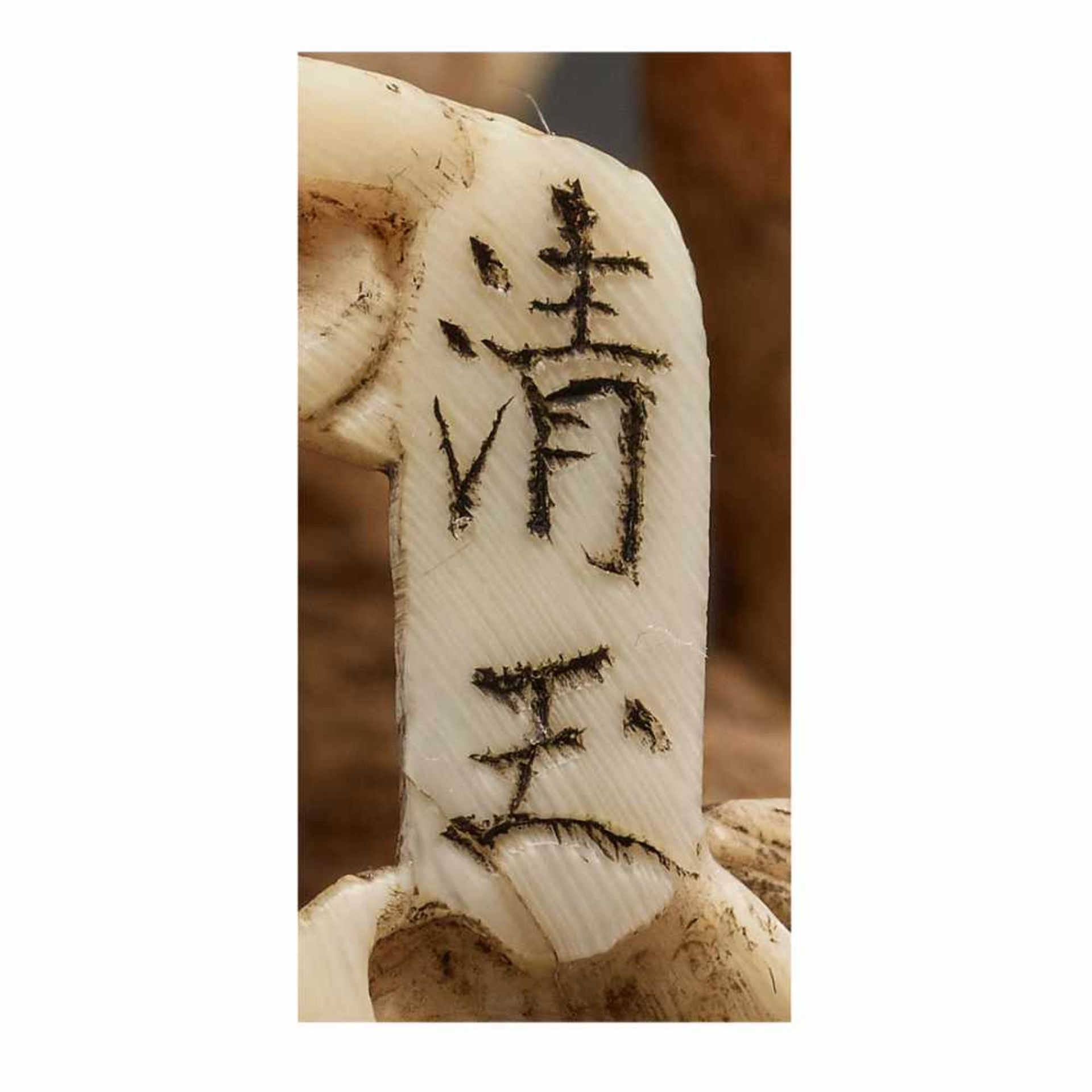 AN IVORY NETSUKE OF A MONKEY TEACHING HIS YOUNG BY SEIGYOKUBy Seigyoku, ivory netsukeJapan, late - Image 8 of 9