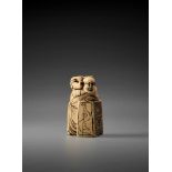 AN IVORY NETSUKE OF A CHINESE SAGEUnsigned, ivory netsukeJapan, 18th century, Edo period (1615-