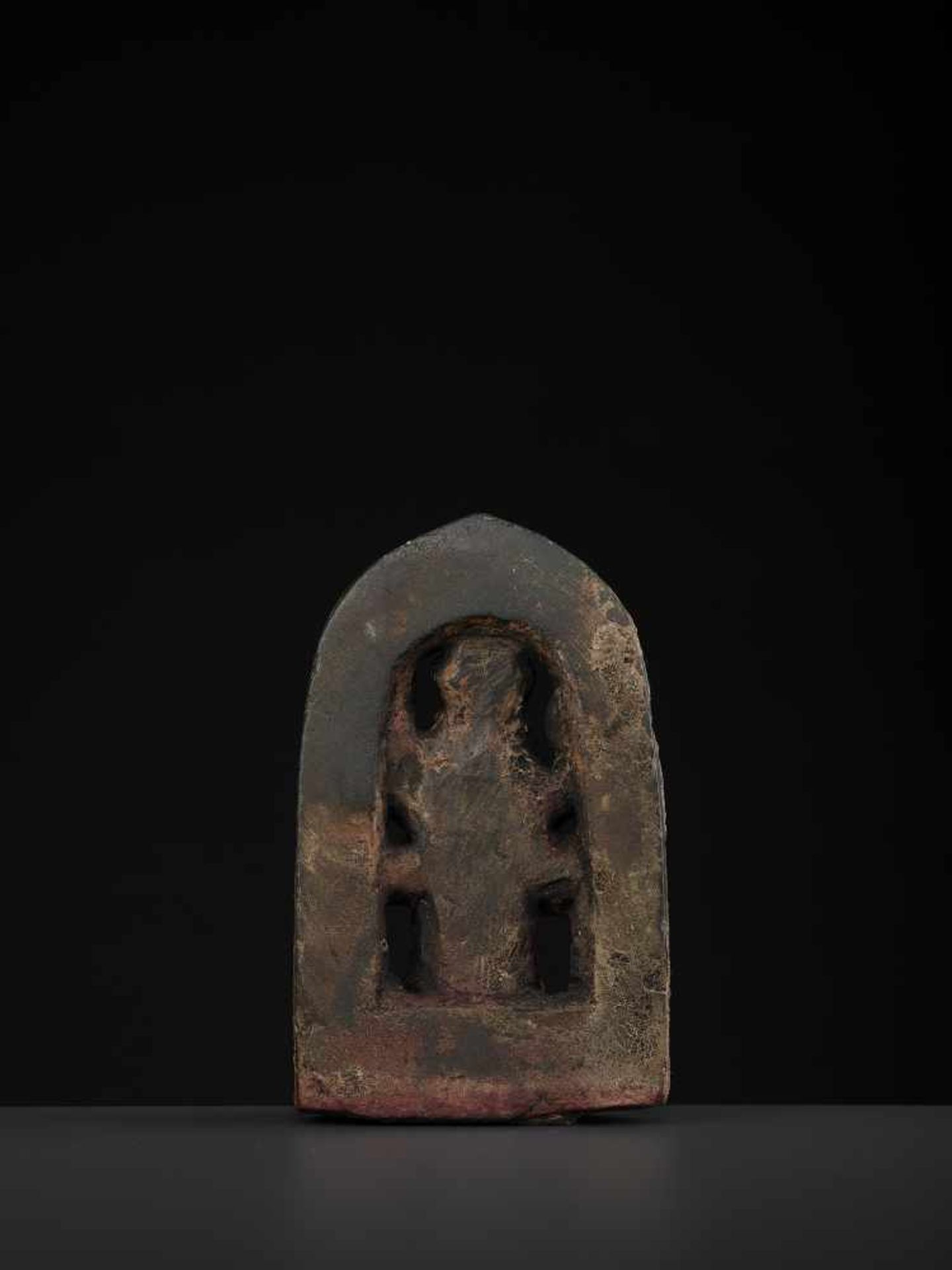 A NEPALESE STELE OF VISHNU, MALLA16th century. Newar, Kathmandu Valley, Malla period. Black - Image 5 of 8