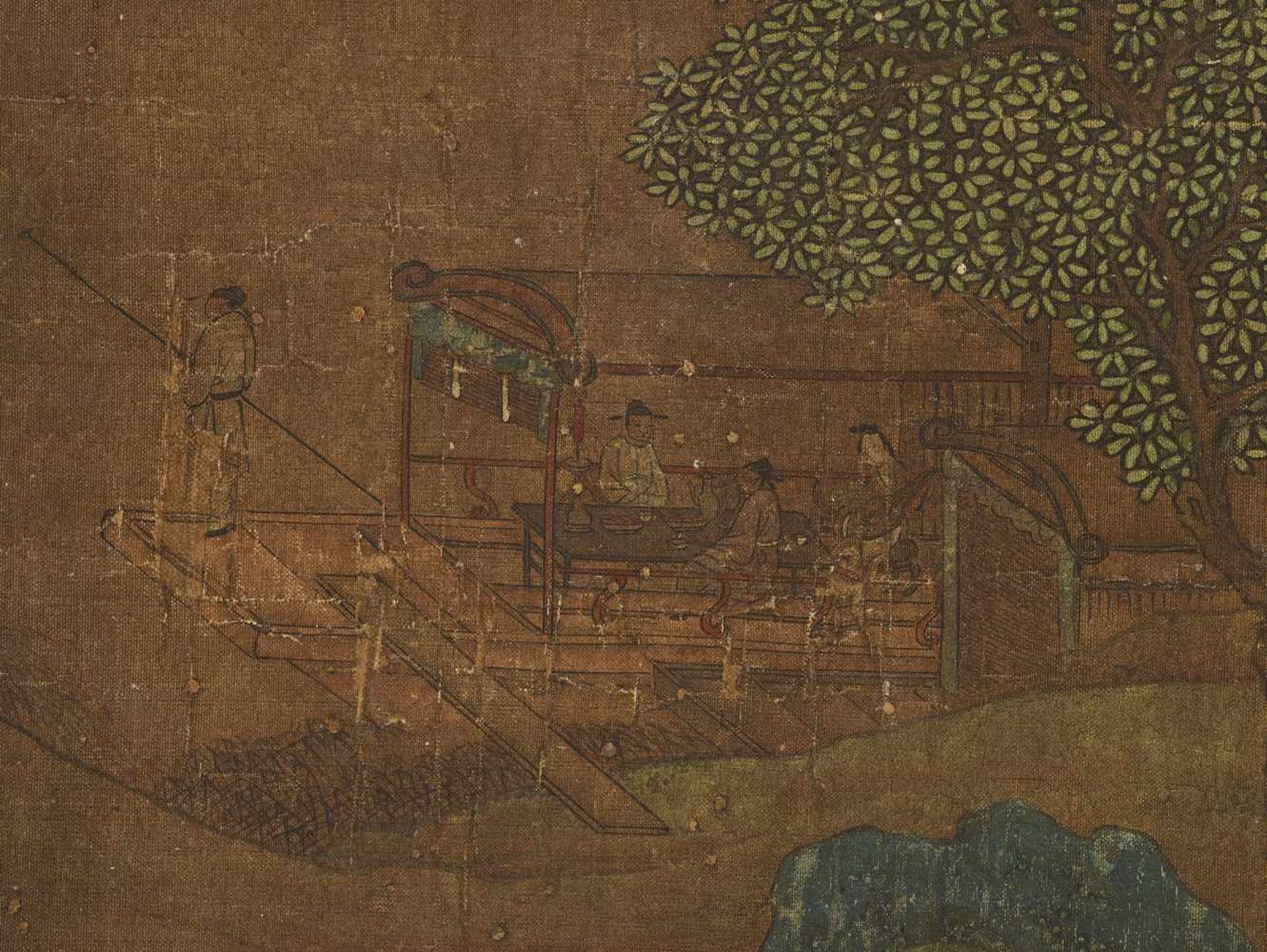 AFTER LIU SONGNIAN, LATE MINGChina, 17th-18th century or earlier. Signed Liu Songnian (1155-1218) on - Image 2 of 8