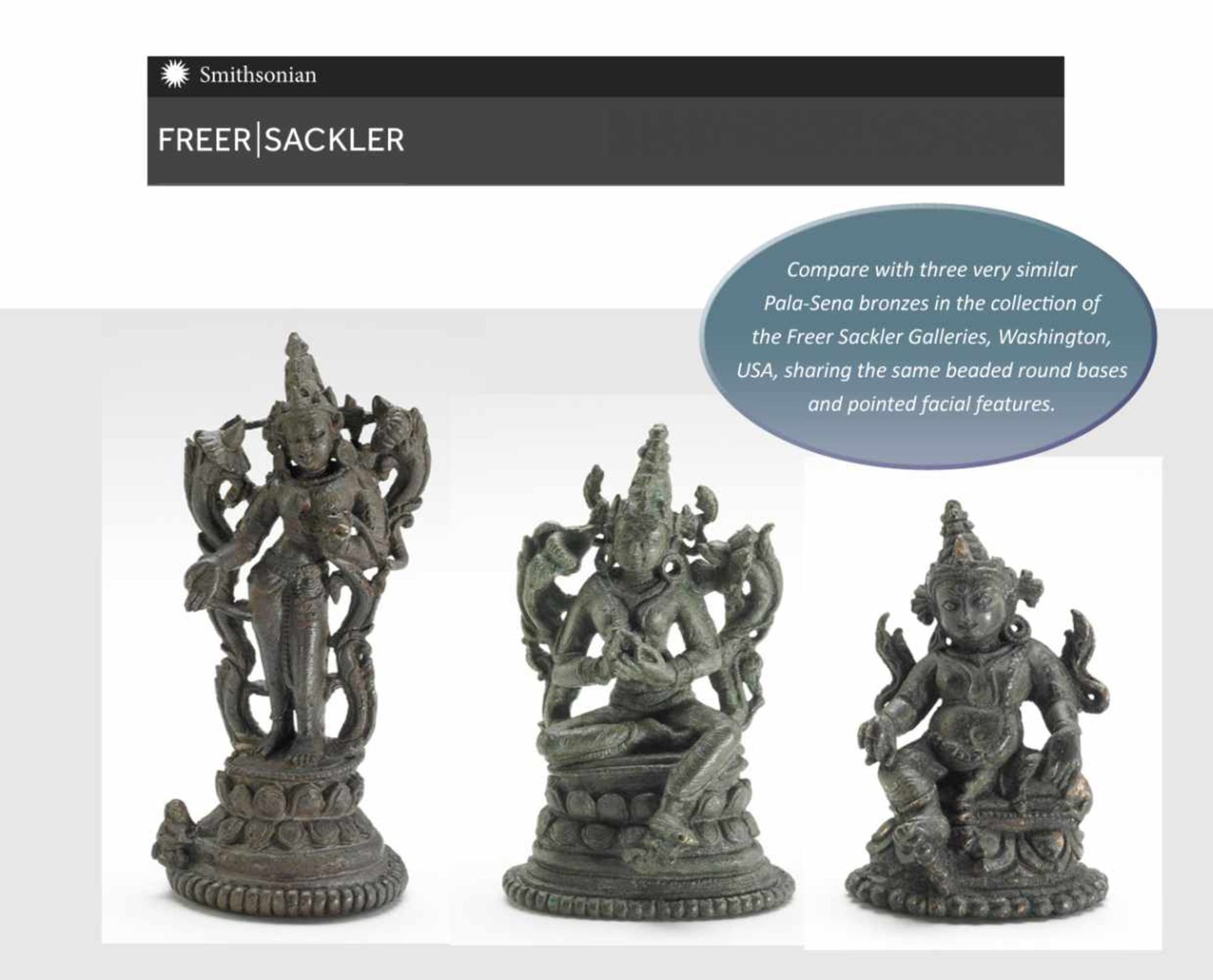 A PALA-SENA BRONZE VISHNU TRIADBangladesh, 11th - 12th century. Neatly cast and incised copper alloy - Image 9 of 9