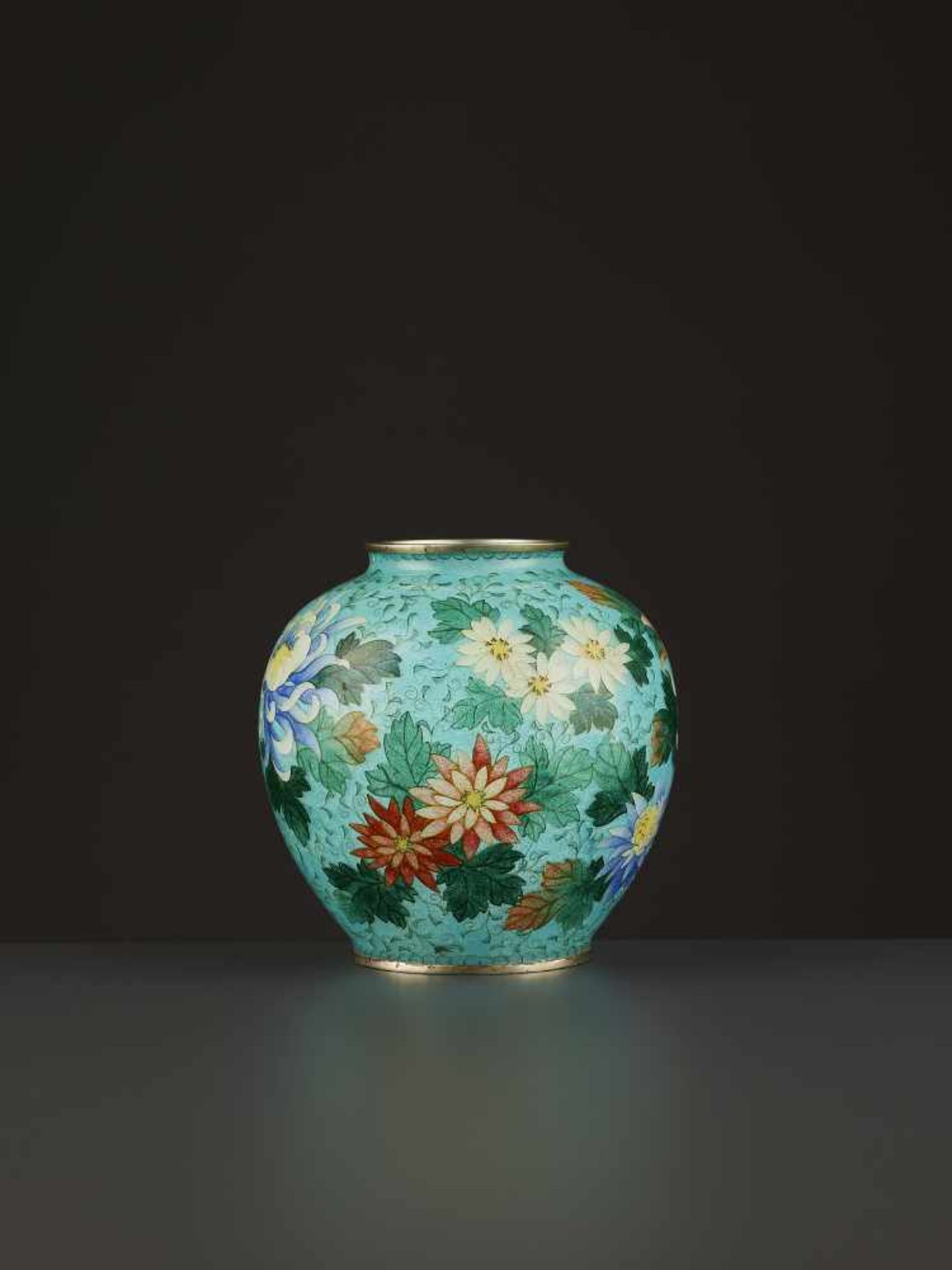 A SUPERB PLIQUE A JOUR VASE Japan, Meiji period (1868-1912). The translucent polychrome enamels - Image 4 of 9