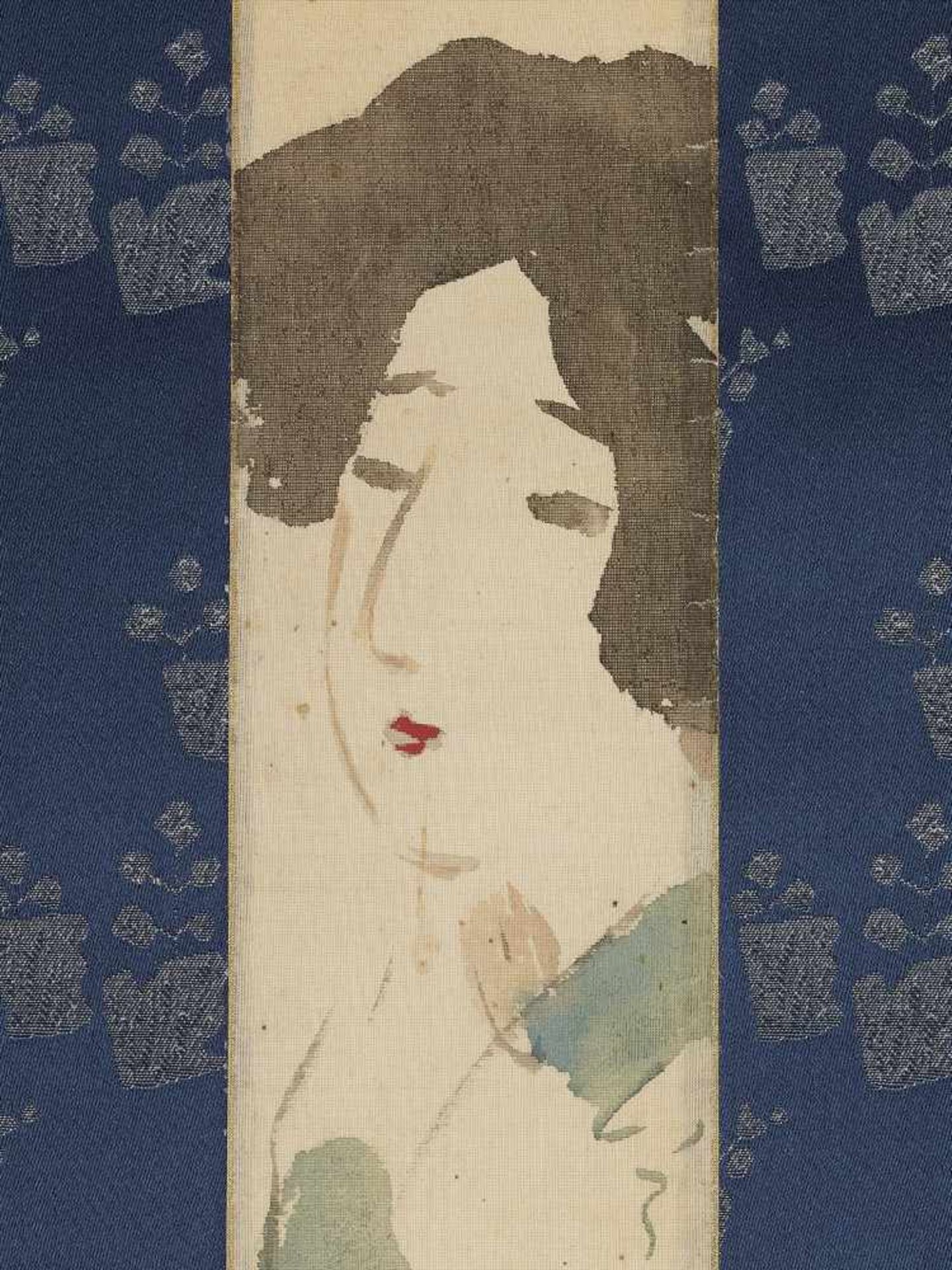 TERUKATA IKEDA (1883-1921), BIJIN SCROLL Japan, early 20th century. Signed Terukata Ikeda and with - Image 3 of 6