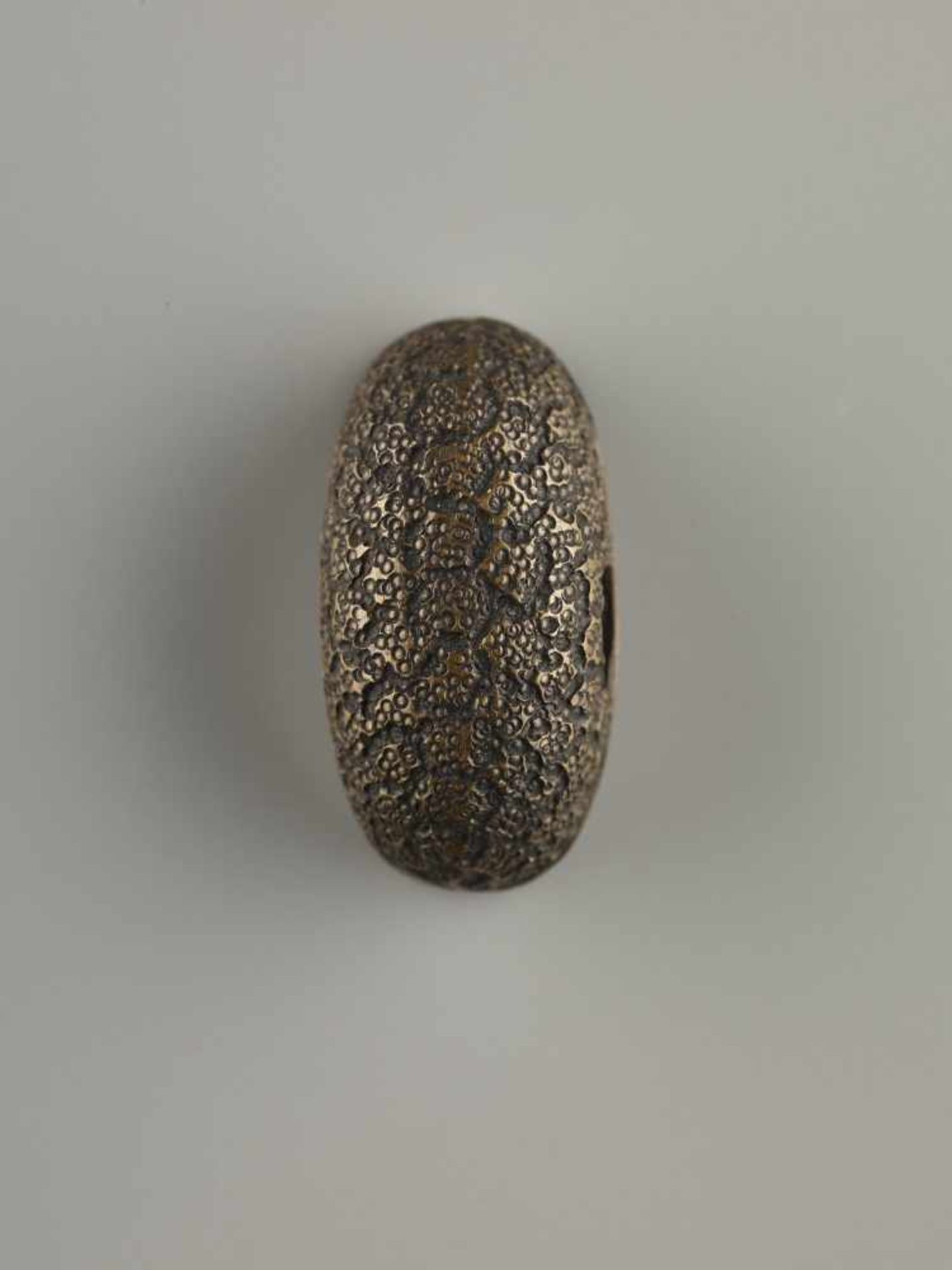 TWO FUCHI-KASHIRA Unsigned, shakudo with gold and bronzeJapan, Edo period (1615-1868)The first of - Image 2 of 3