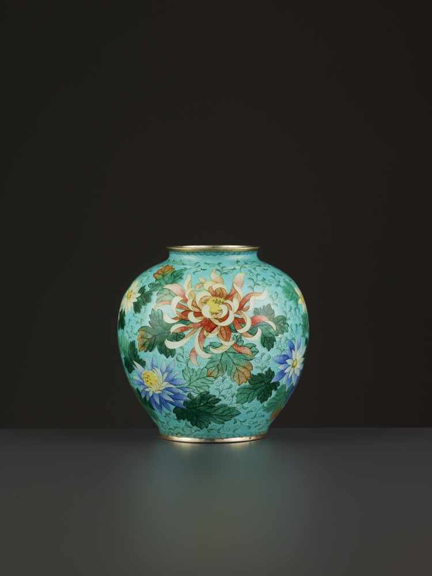 A SUPERB PLIQUE A JOUR VASE Japan, Meiji period (1868-1912). The translucent polychrome enamels - Image 2 of 9