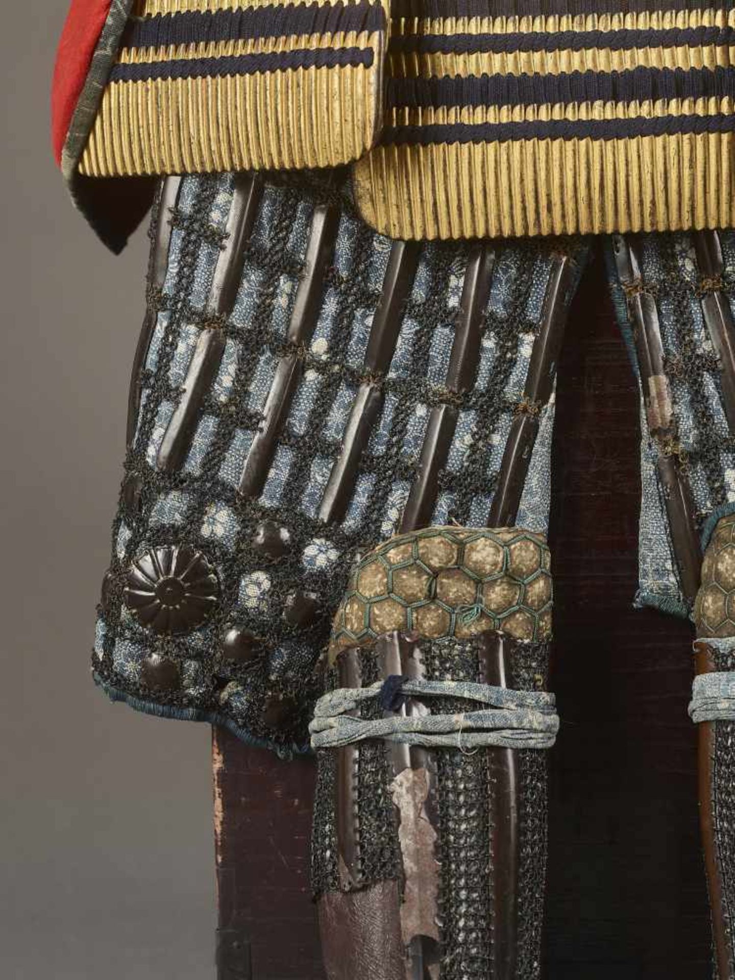 RARE ARMOR WITH SOMEN & EBOSHI KABUTO Japan, Meiji period (1868-1912). Iron, metals, leather, - Image 6 of 10