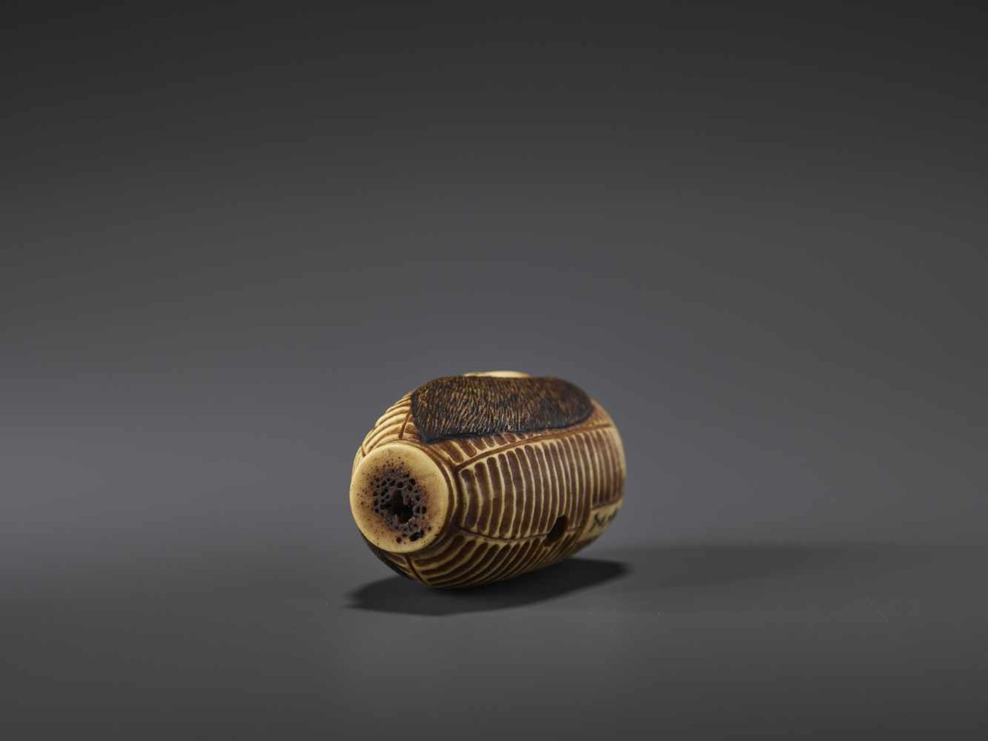 A NETSUKE OF OIWA BY KISEKI Japan, Osaka, contemporary. The netsuke is made from antler and the - Image 9 of 10