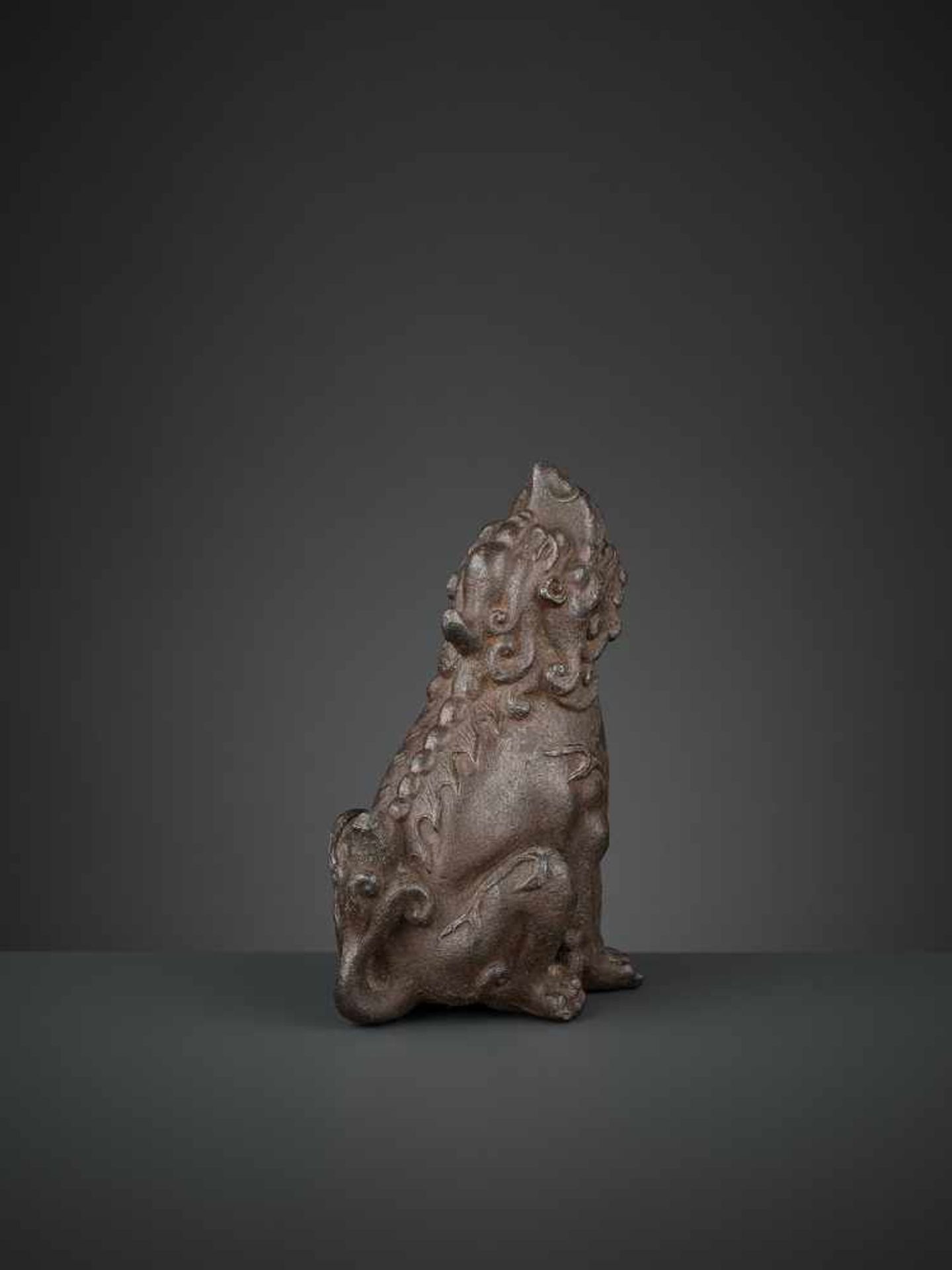 A ROARING QILIN, EARLY MING DYNASTY China, 14th-15th century. The mythical beast well cast and - Image 8 of 10