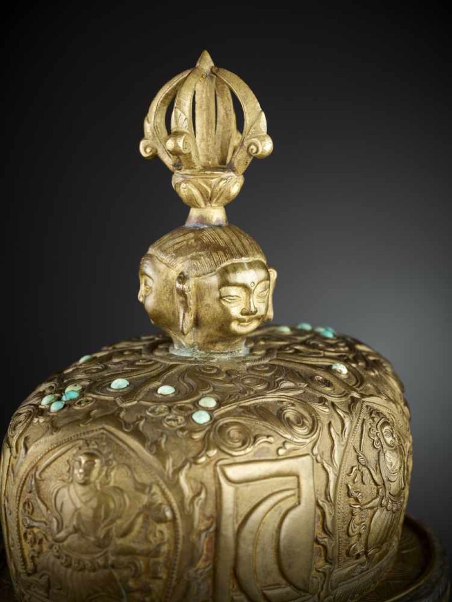 KAPALA WITH COVER AND STAND Tibet, 19th century. A fine ensemble, increasingly difficult to find. - Image 5 of 19