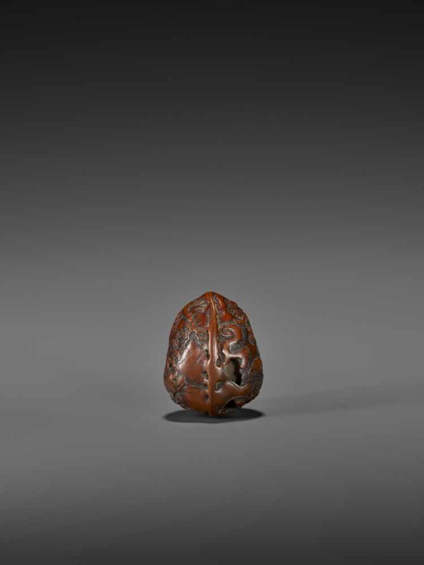 A SPECTACULAR WALNUT NETSUKE OF A DRAGON AND TIGER UnsignedJapan, 19th century, Edo period (1615- - Image 6 of 10