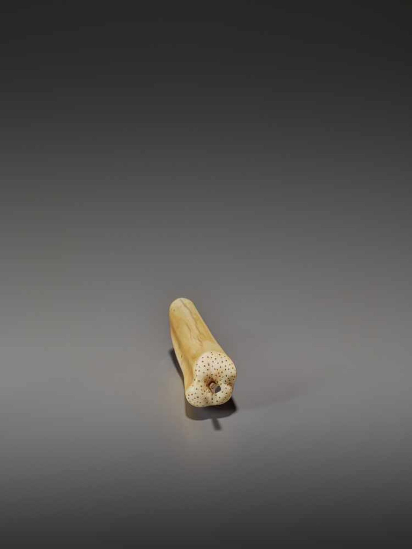 A VERY RARE MARINE IVORY NETSUKE OF A BELL PEPPER UnsignedJapan, 19th century, Edo period (1615- - Bild 10 aus 11