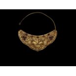 A CHAM GOLD NECKLACE WITH A CRESCENT MOON PECTORAL DEPICTING KALA Central Cham kingdom, classical