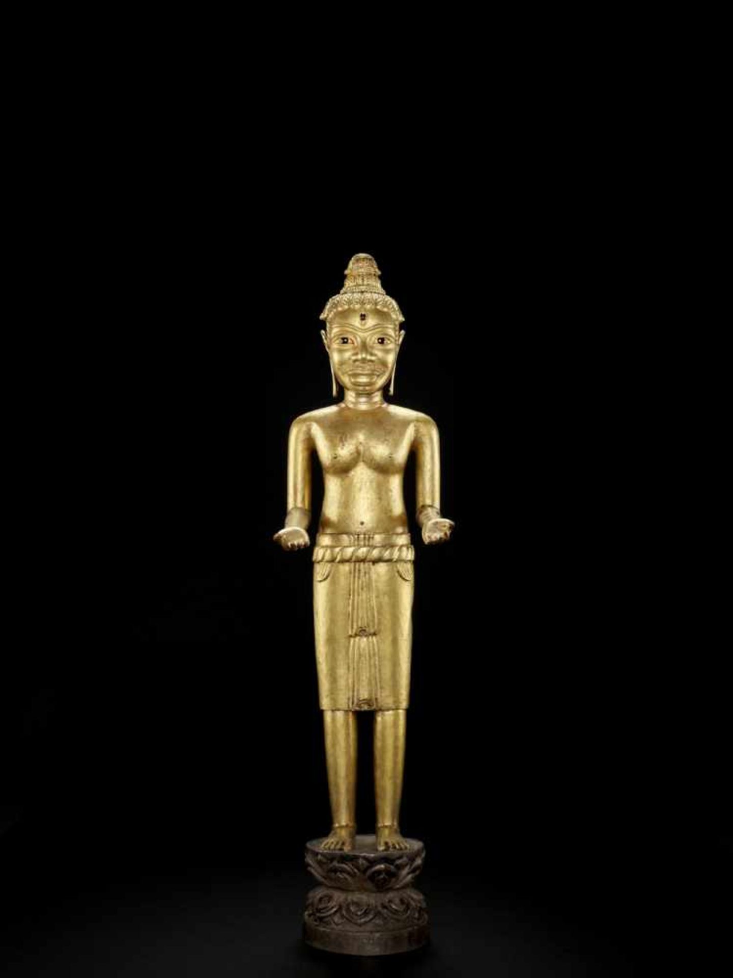 zurückgezogen / withdrawn---A STUNNING VIETNAMESE CHAM STYLE GOLD FIGURE OF SHIVA Vietnam, Cham - Bild 5 aus 10