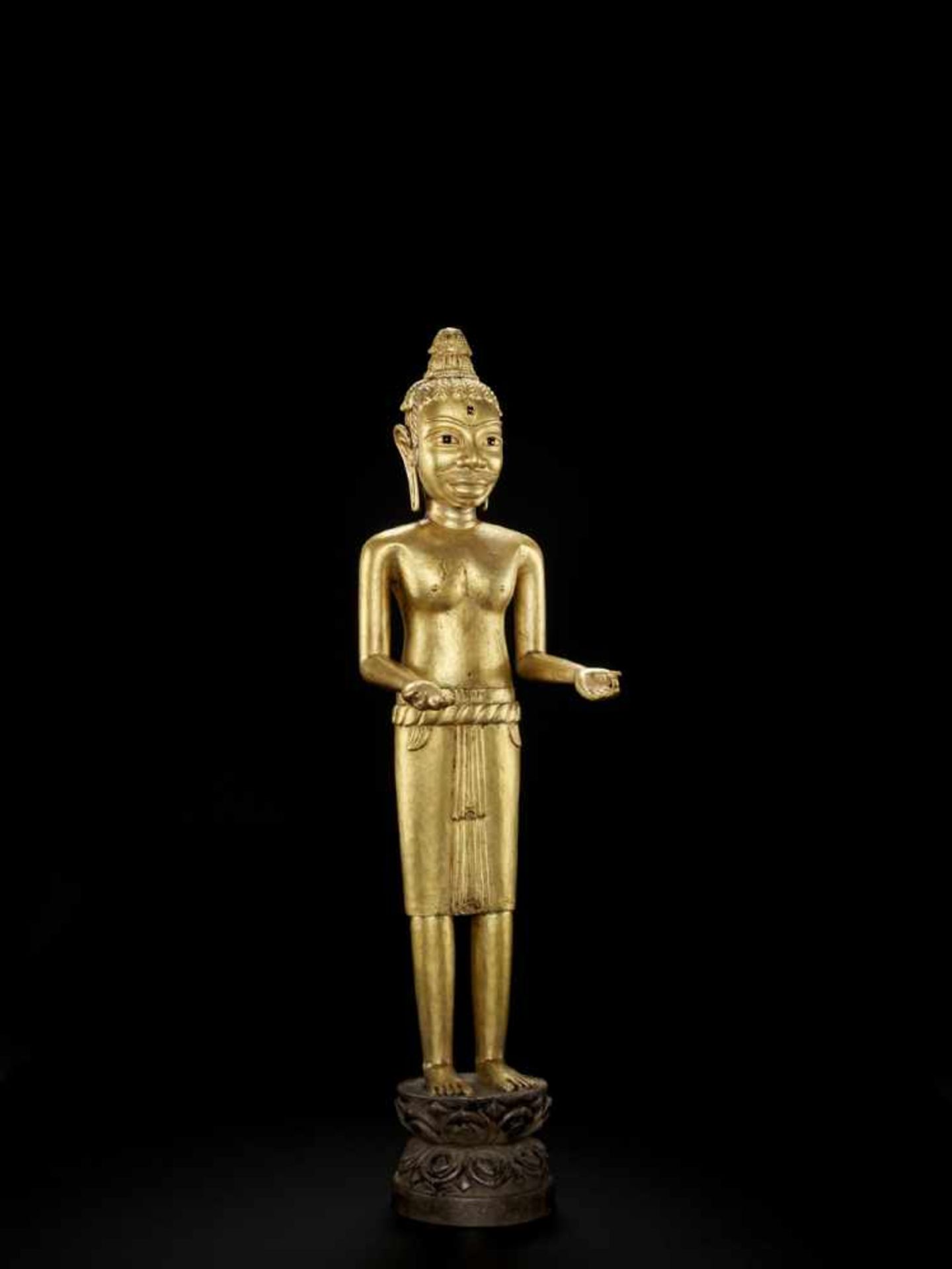 zurückgezogen / withdrawn---A STUNNING VIETNAMESE CHAM STYLE GOLD FIGURE OF SHIVA Vietnam, Cham - Bild 9 aus 10