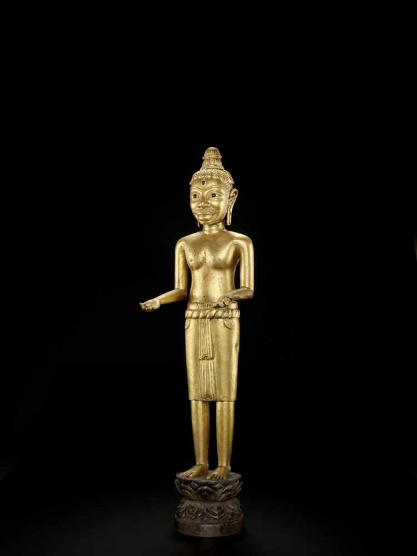 zurückgezogen / withdrawn---A STUNNING VIETNAMESE CHAM STYLE GOLD FIGURE OF SHIVA Vietnam, Cham