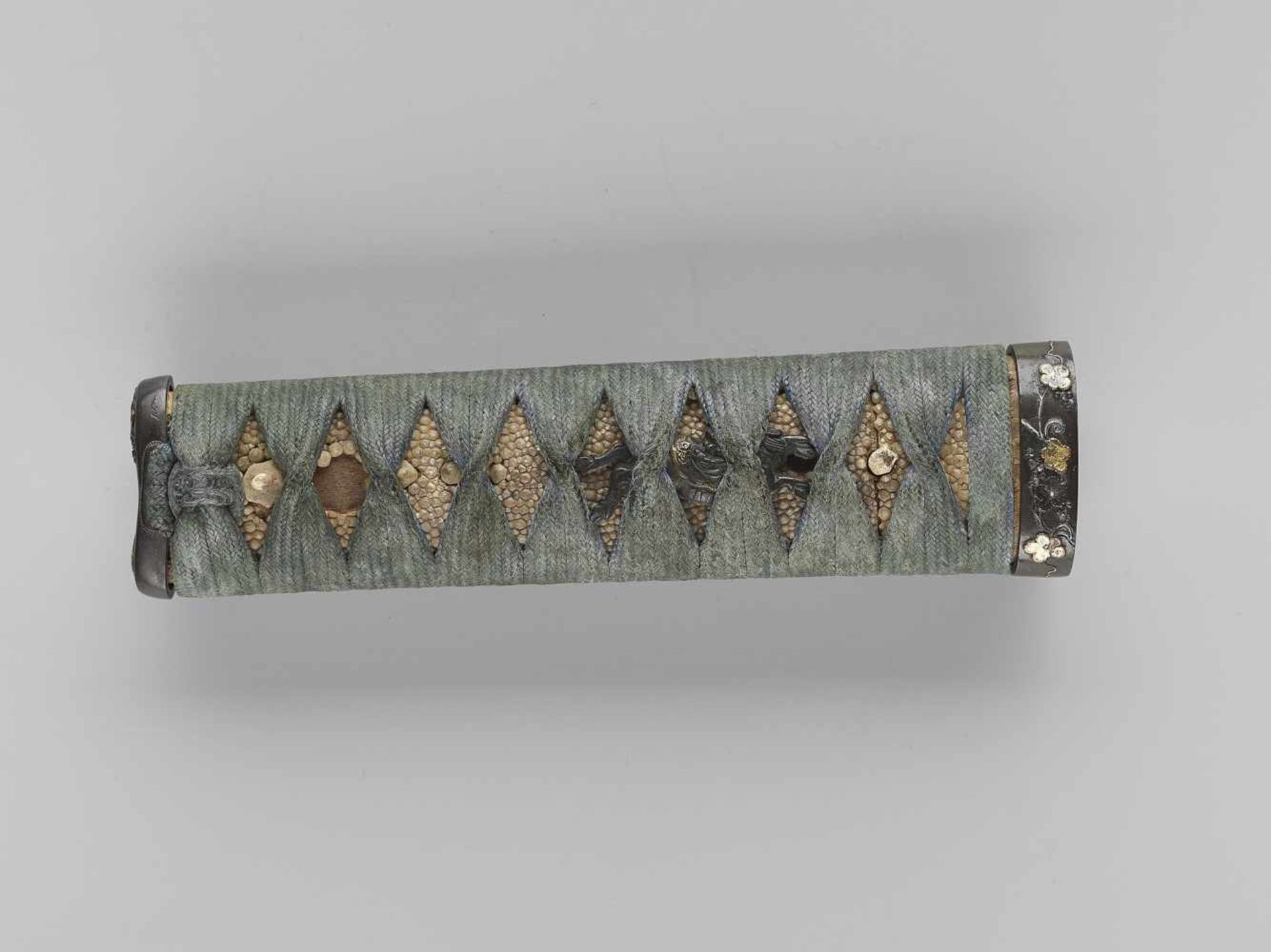 TOMOTSUGU: A TANTO IN KOSHIRAE By Tomotsugu, signed TomotsuguJapan, c. 16th to 17th centuryThe - Image 7 of 13