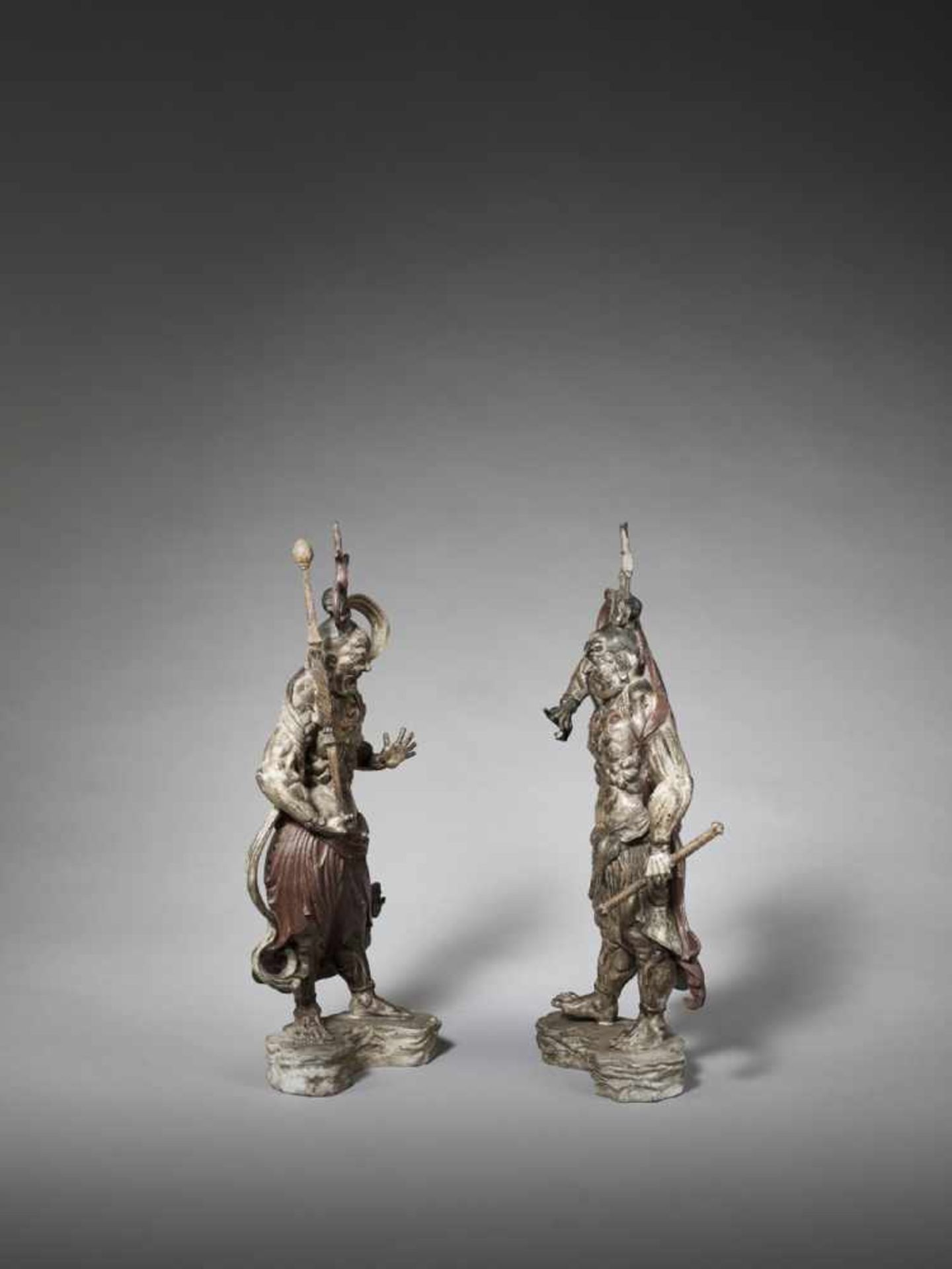 AN IMPORTANT PAIR OF NIO BRONZE GUARDIANS Japan, 18th – earlier 19th century, Edo period (1615- - Bild 6 aus 11