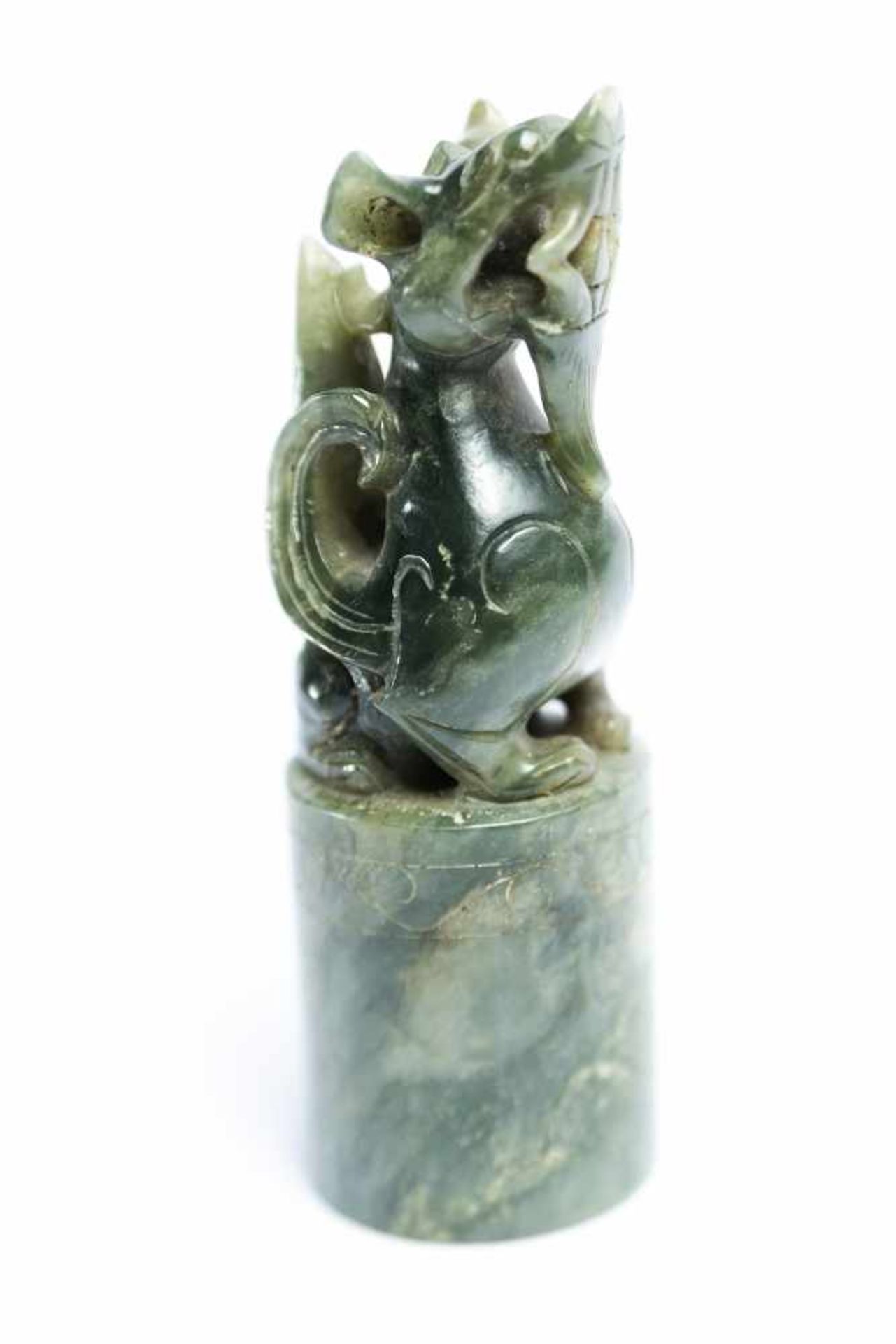 Chinesisches Jade-Siegel11 cm hochProvenienz: Privatsammlung Zürich.A Chinese Jade Seal, 11 cm high,