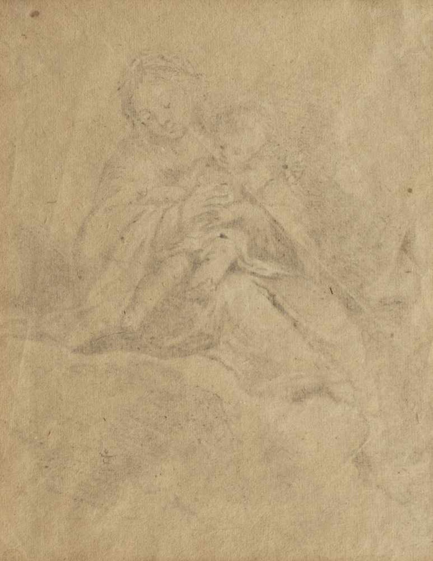 Giovanni-Battista Tiepolo (1696-1770), zugeschriebenMadonnaZeichnung / PapierBlatt: 23,5 x 19 cmLaut