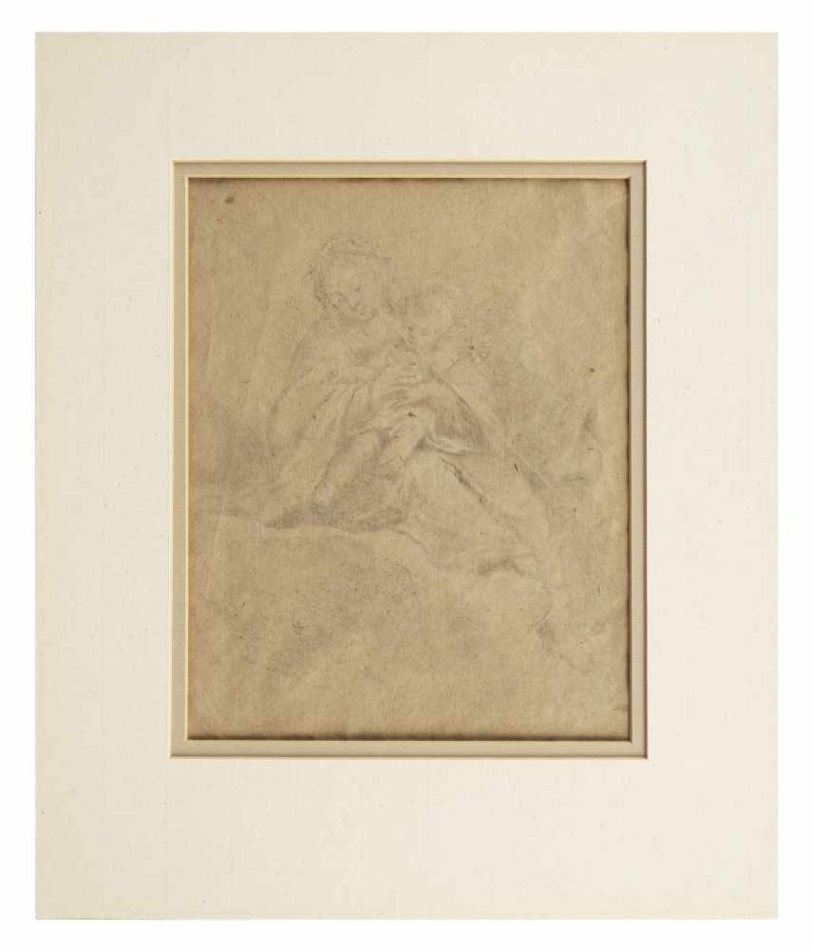 Giovanni-Battista Tiepolo (1696-1770), zugeschriebenMadonnaZeichnung / PapierBlatt: 23,5 x 19 cmLaut - Bild 2 aus 2