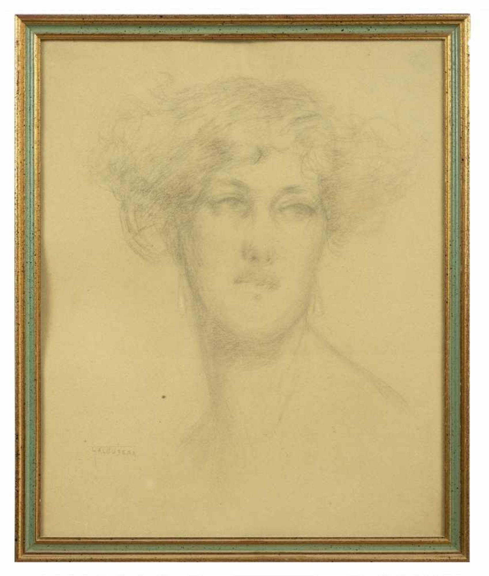 Giovacchino Galbusera (1871-1942) FrauenportraitZeichnung47,5 x 38,5 cm, Rahmen: 52,5 x 43 - Bild 2 aus 2