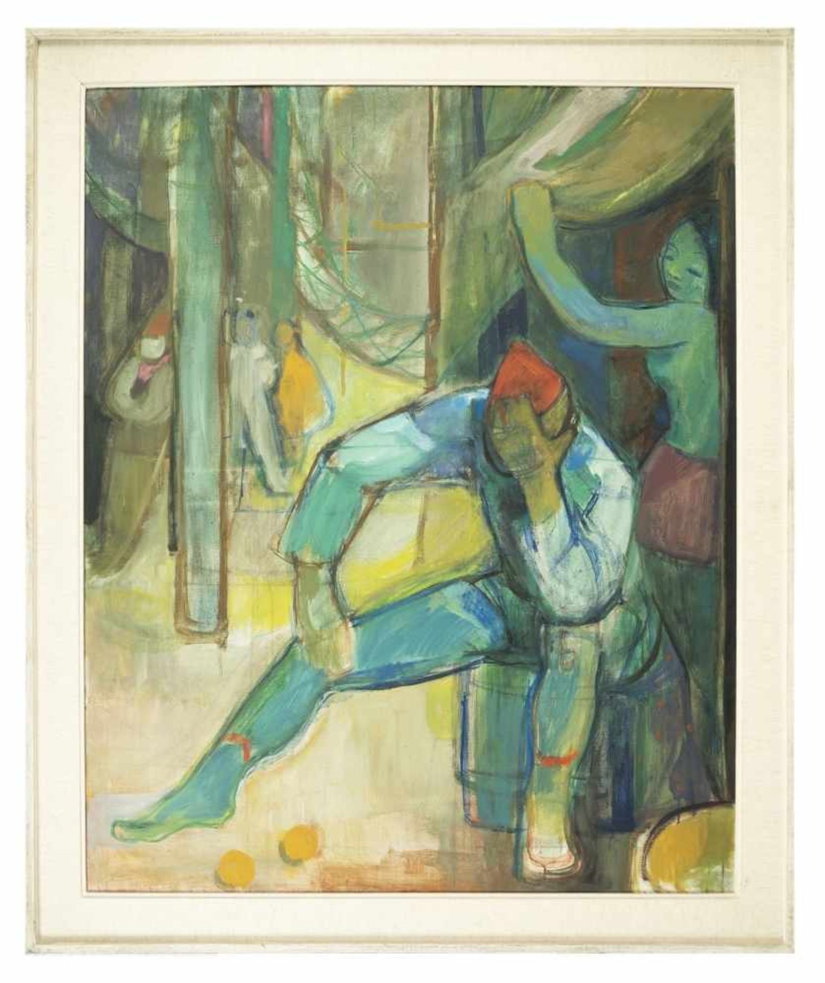 Maly Blumer (1906-1975)ArtistenÖl / Leinwand, rückseitig betitelt und mit Stempel "Vermächtnis - Image 2 of 2