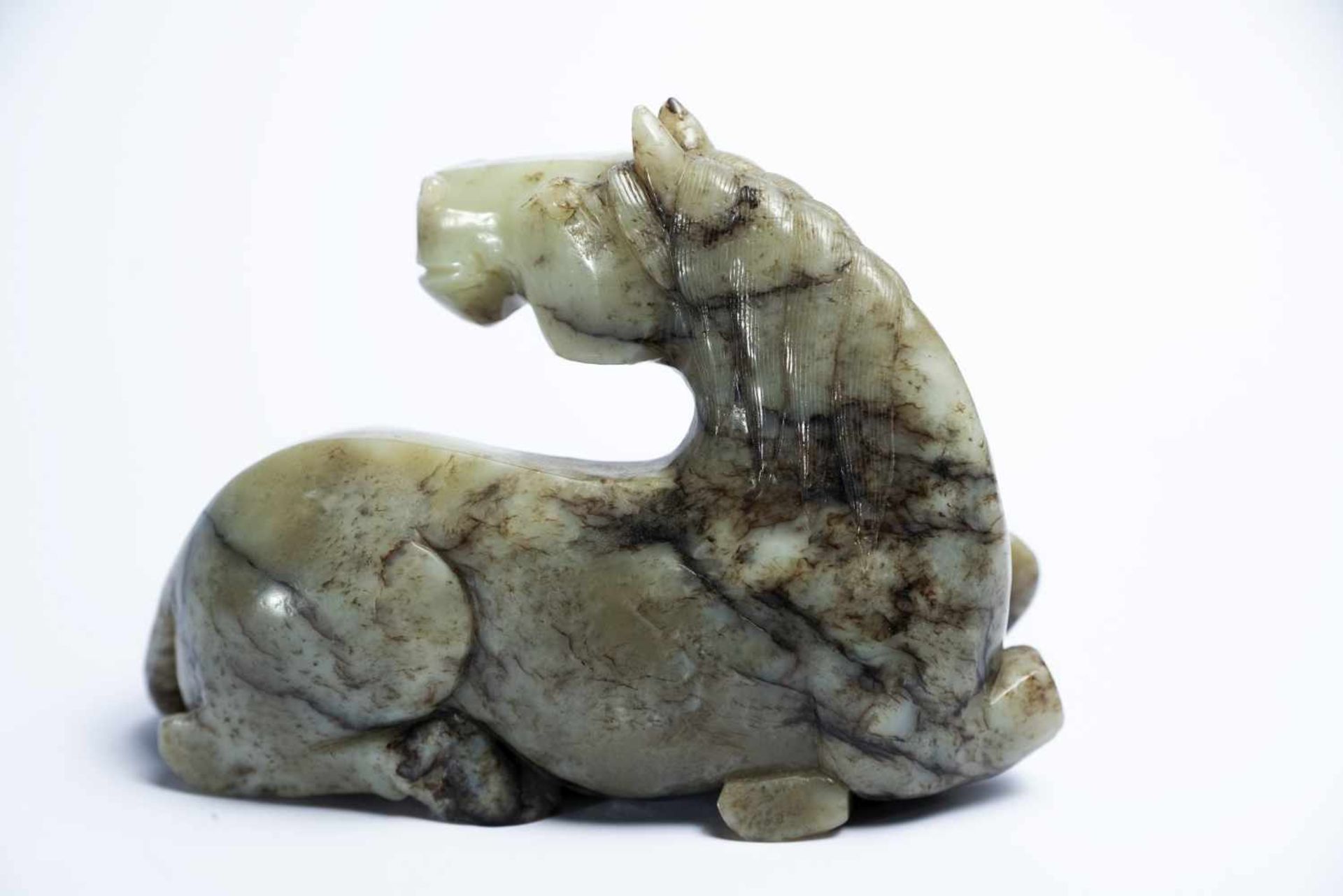 Chinesisches Jade-Pferdca. 16 x 12 x 6 cmProvenienz: Privatsammlung Zürich.A Chinese Jade Horse, ca.