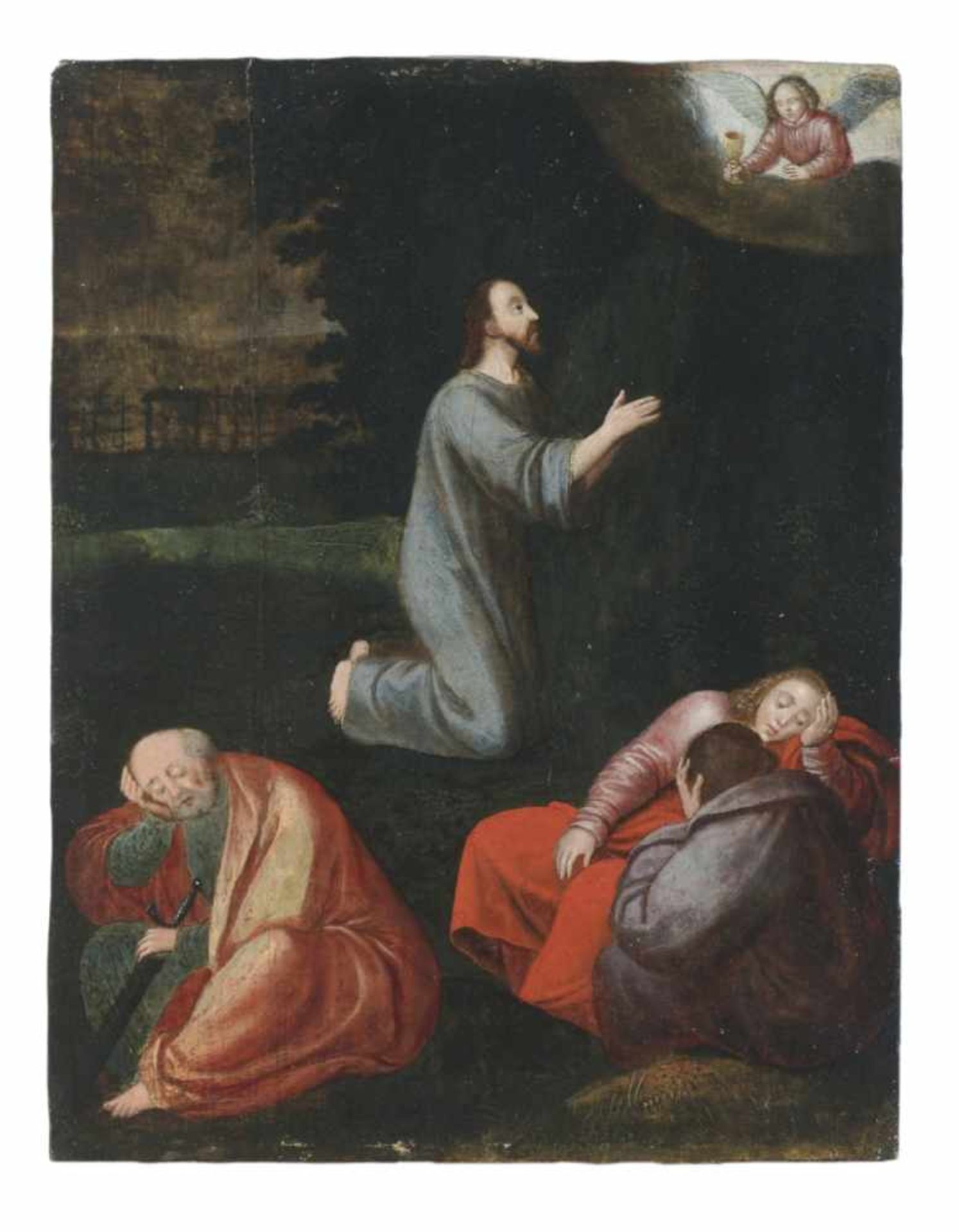 Unknown Master, Christ on the Mount of Olives, Oil on panel, probably 16th c., 26,5 x 20,5