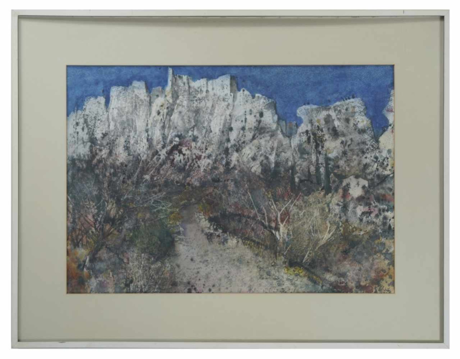 Emil Jürgen SCHEIBE (1914-2008), An expressive landscape, watercolor on paper, signed, 48< - Image 2 of 2