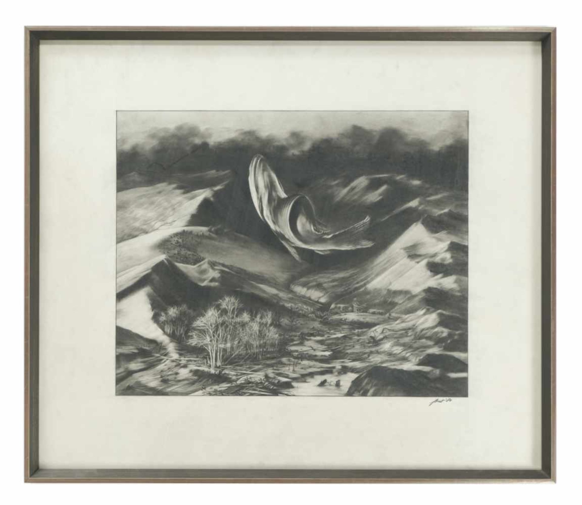 The Underground-Artist Jan Faust, Untitled, Pencil-Drawing, signed and dated (19)80, 33 x - Image 2 of 2