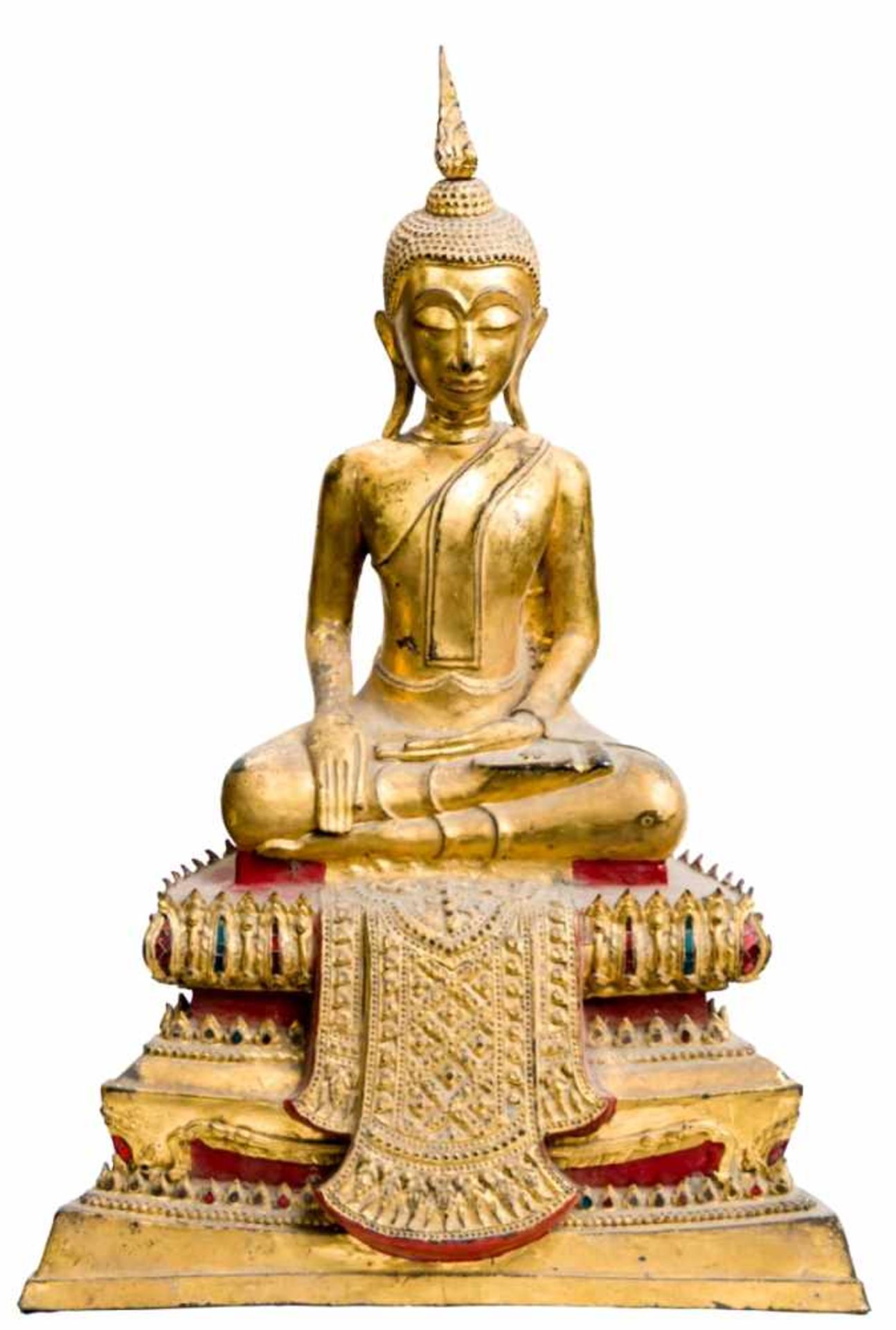 Large seating Buddha, according to the owner purchased as: Thailand, Ayuthia, 17th c.,