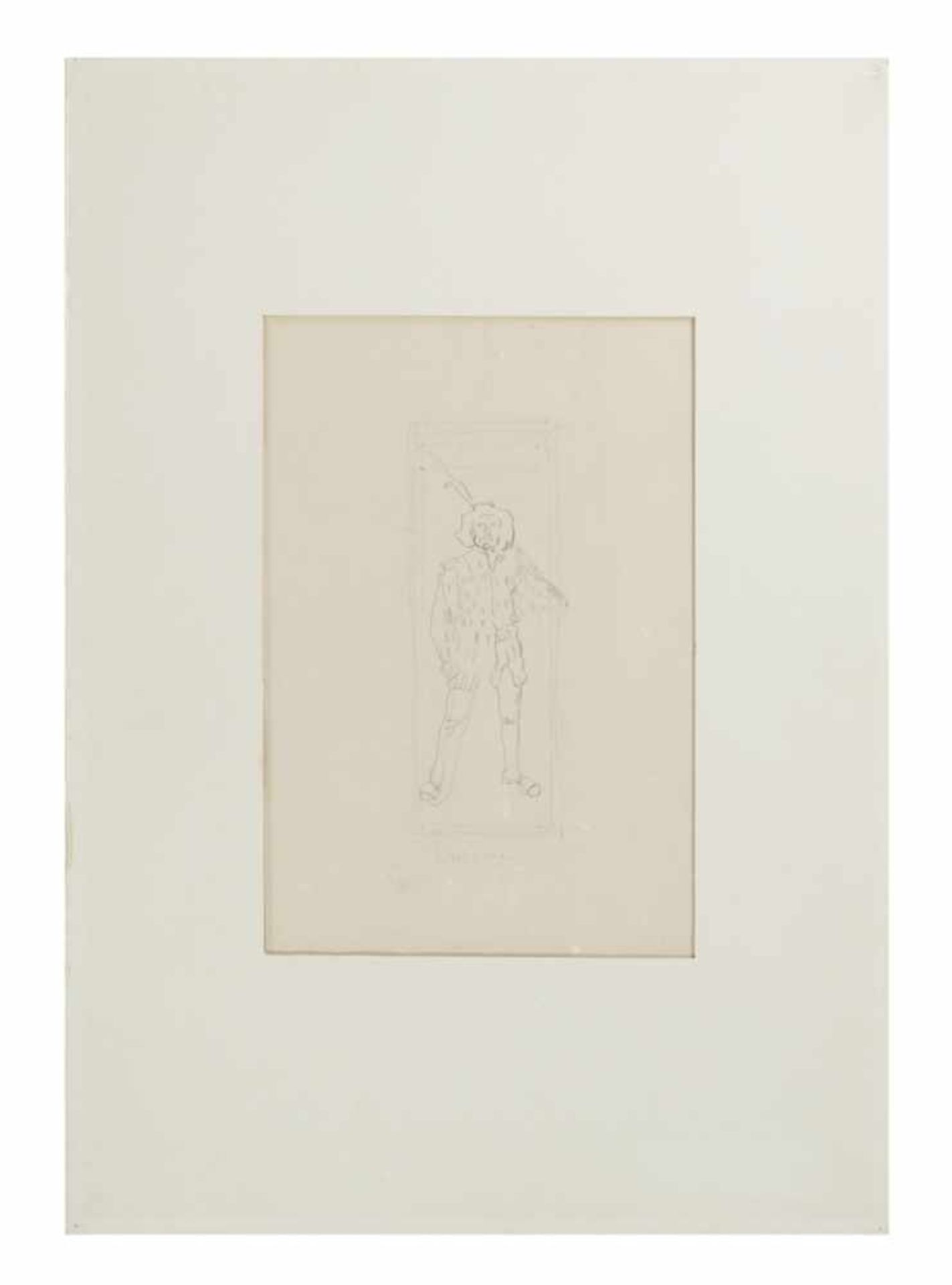 Ferdinand HODLER (1853-1918), Lucerne Battle-Axeman, Pencil on paper, inscribed Luzerne, - Image 2 of 2