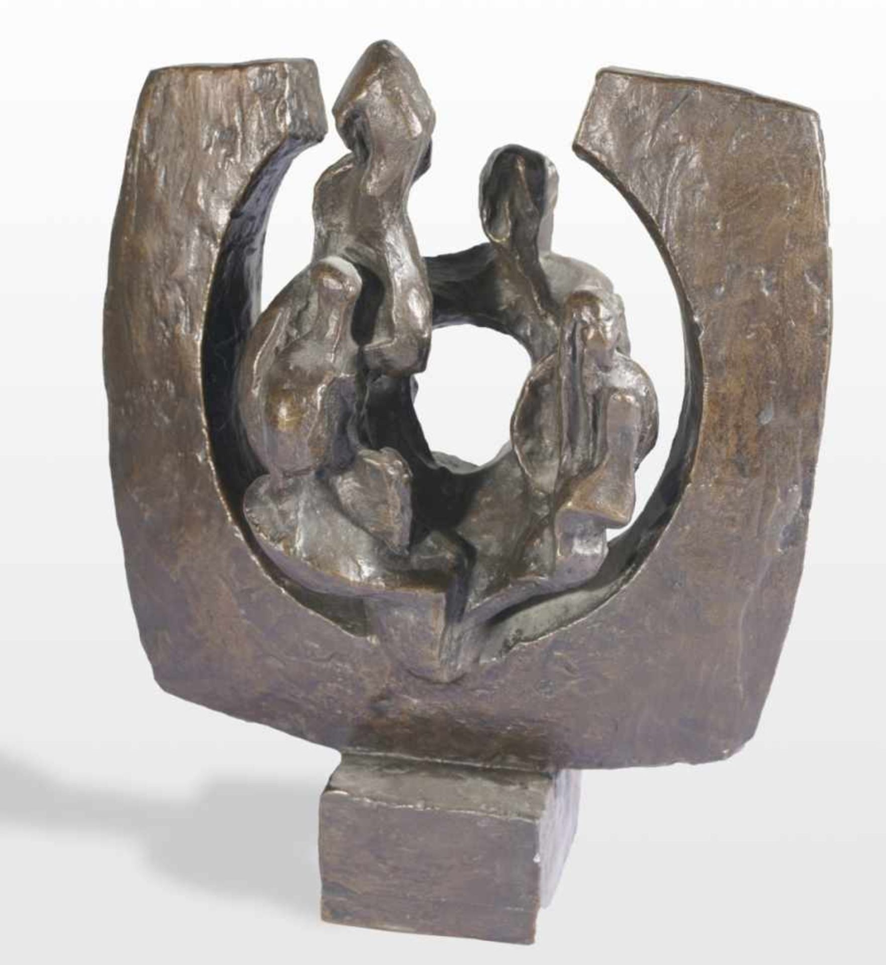 Arnold D'ALTRI (1904-1980), Group of figures, Bronze, signed, 30 x 14 x 22 cm, Provenance: