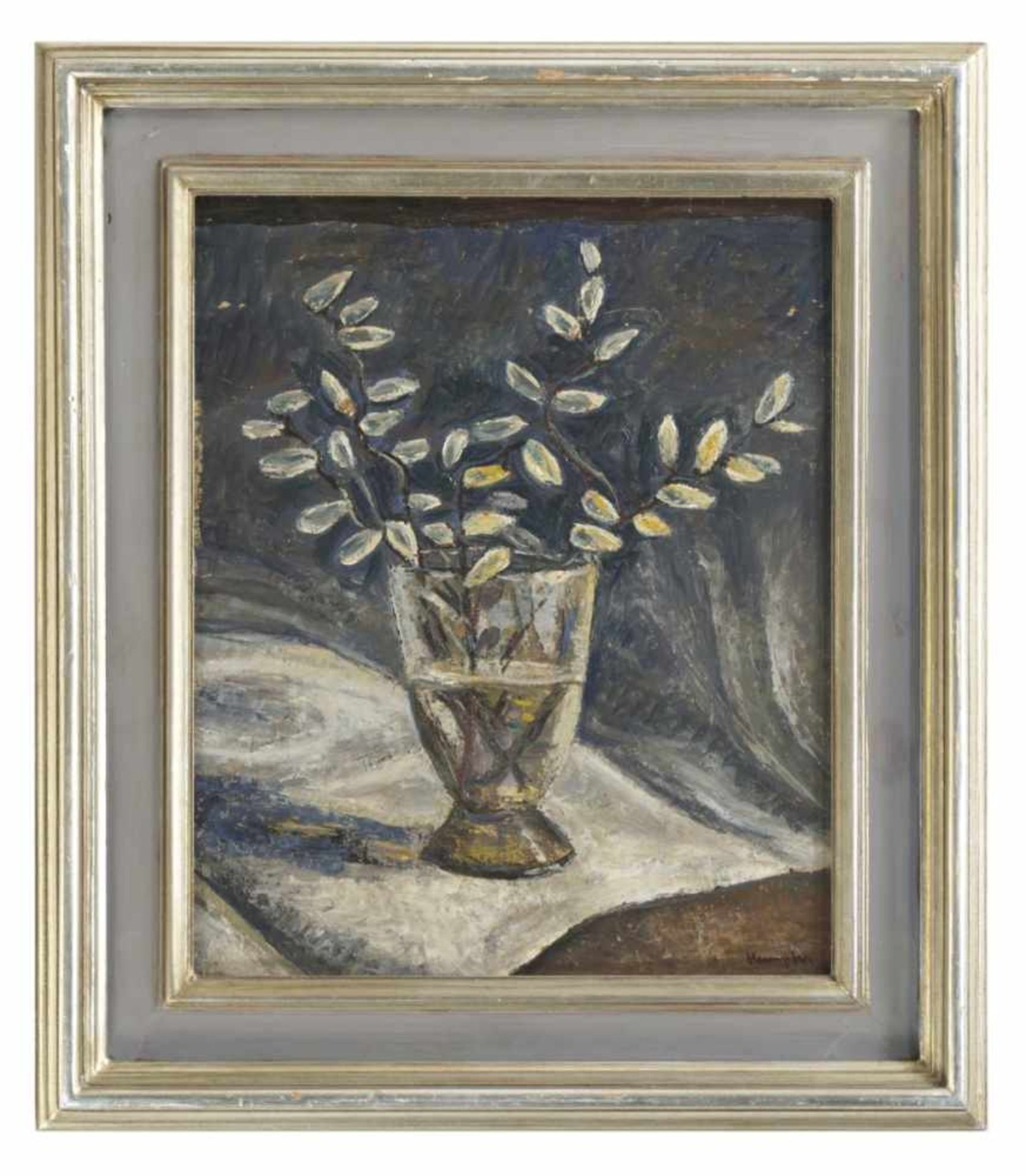 Ernst KEMPTER (1891-1958), Still life with flowers, oil on cardboard, 34 x 28,5 cm, frame: - Bild 2 aus 2