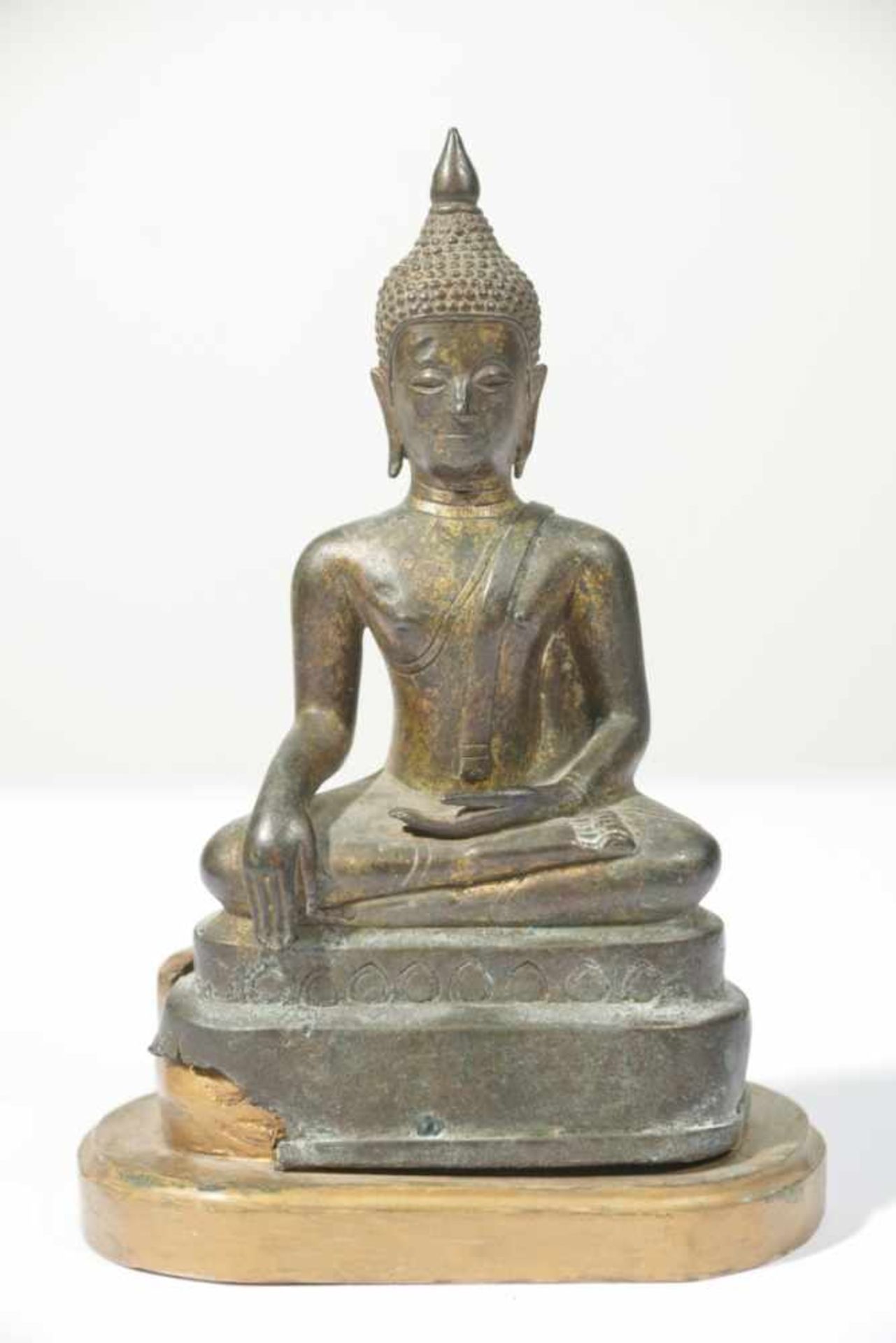Buddha Sakyamuni, Thailand, Bronze, 19th c., 22 cm high (without pedestal), Provenance: